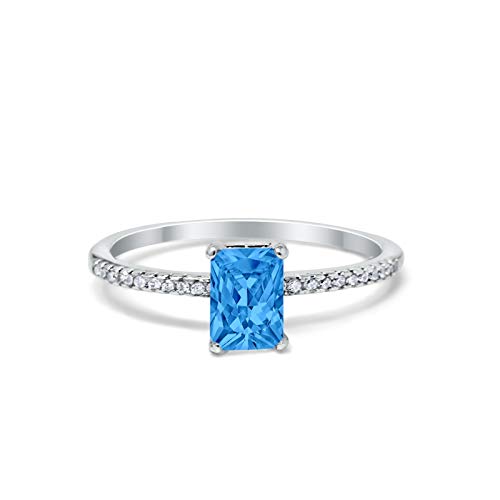 Simulated Blue Topaz CZ