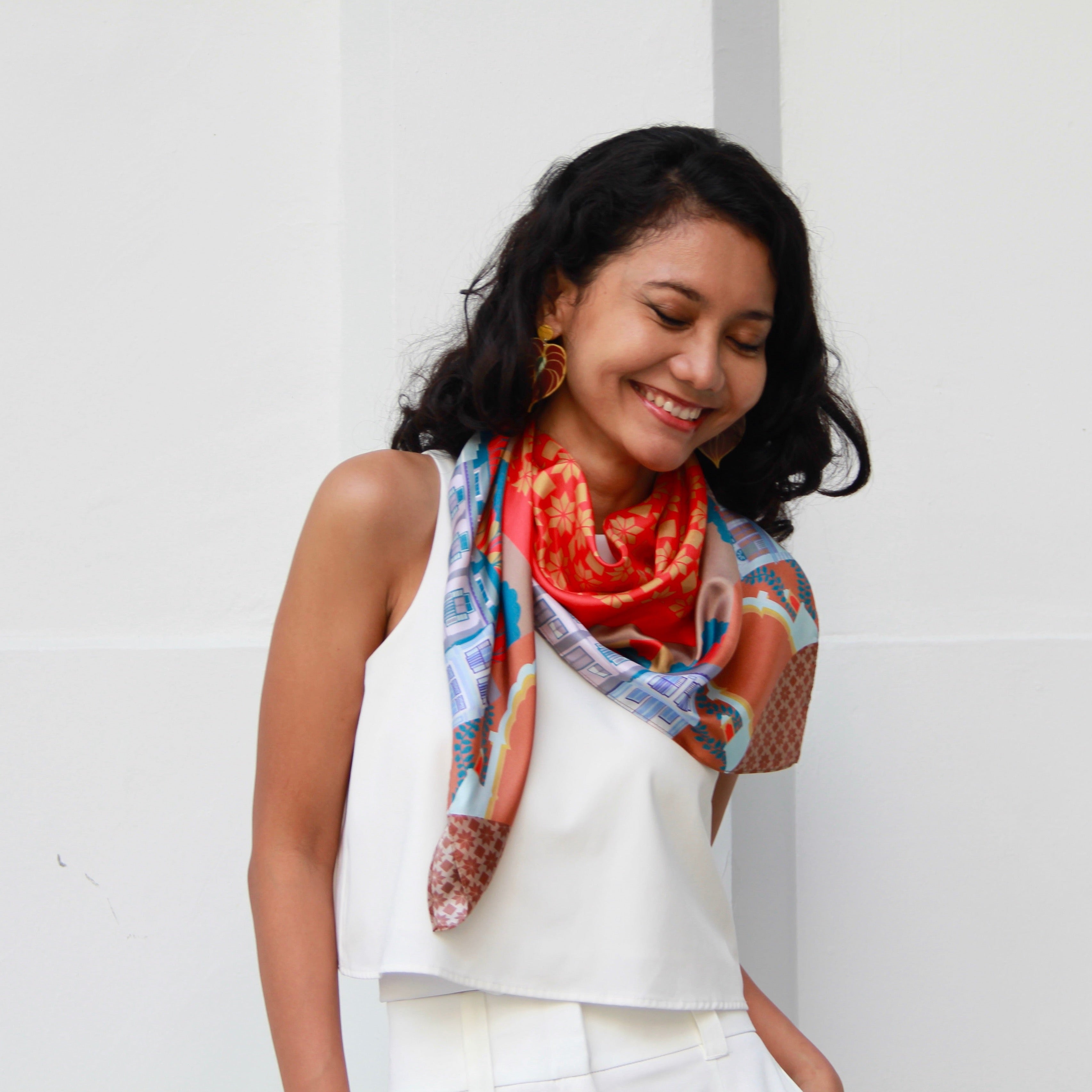 Elegant Silk Scarf for Women - Soft & Lightweight Foothill Collection - Perfect for Office, Parties & Special Occasions