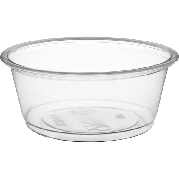 3.25 oz Clear Plastic Souffle Cups with Lids - 100 Pack | Disposable Portion Cups for Food Storage, Meal Prep, and Party Serving | BPA-Free, Leak-Proof Containers for Restaurants, Catering & Home Use