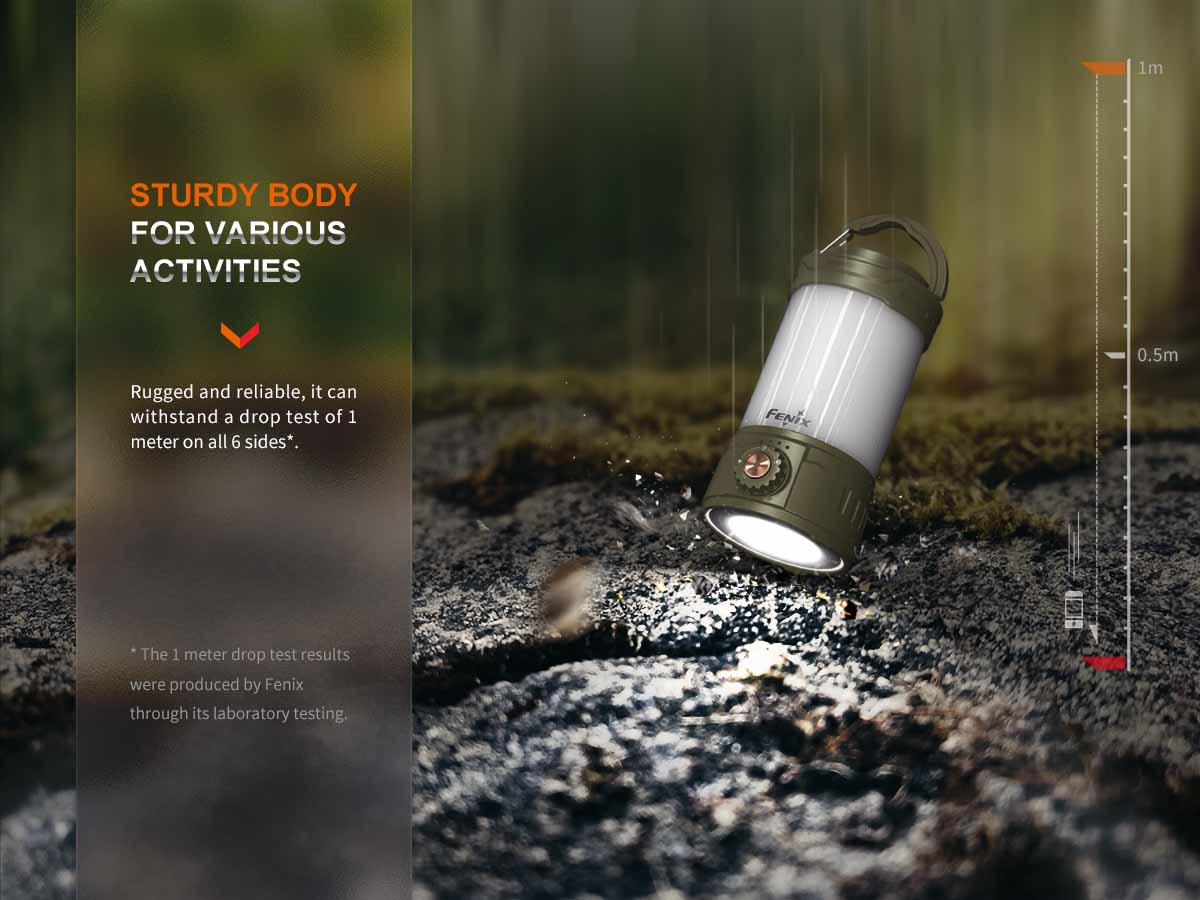 Fenix CL26R PRO Rechargeable Camping Lantern - 400 Lumens, USB-C, IP66 Waterproof, Perfect for Outdoor Adventures, Hiking, Emergency & Power Outages