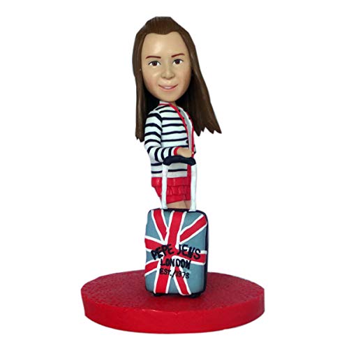 Custom Anime Bobblehead Doll - Personalized Travel Souvenir, Japanese Style Figure, Unique Group Gift for Girls - Perfect for Birthdays, Anniversaries & Travel Memories