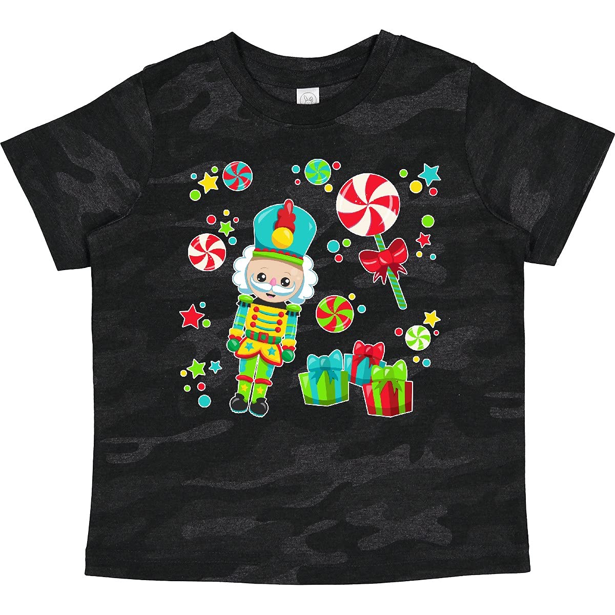 Inktastic Holiday Nutcracker and Candy Christmas Toddler T-Shirt - Festive Kids Apparel for Christmas Parties, Family Photos & Holiday Gatherings
