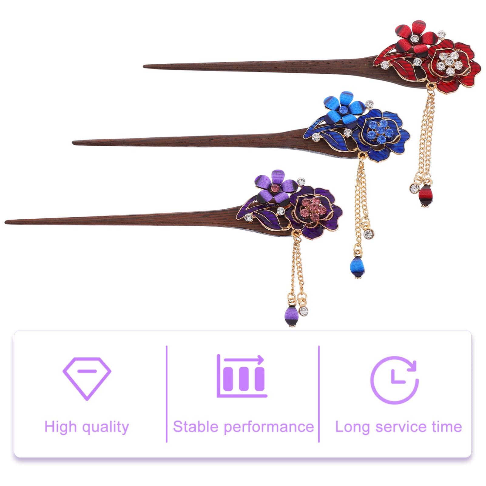 Vintage Japanese Hair Sticks & Bobby Pins Set - 9 Pcs Wooden Hair Chopsticks, Hair Bun Sticks, Side Hair Clips for Women | Perfect for Updos, Buns, Braids & Traditional Japanese Hairstyles