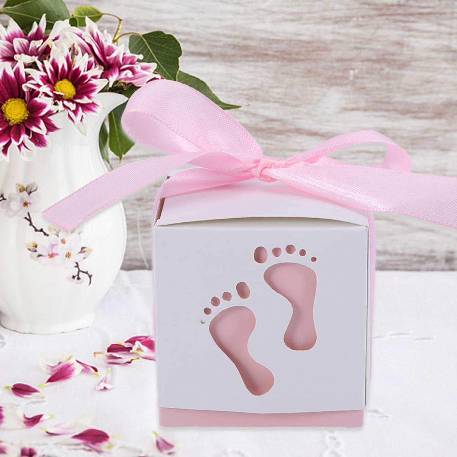 Okuyonic Candy Box - Small Feet Shaped Candy Container for Kids, Perfect Gift for Birthdays & Parties (Pink) - Great for Party Favors, Classroom Treats & Holiday Gifts