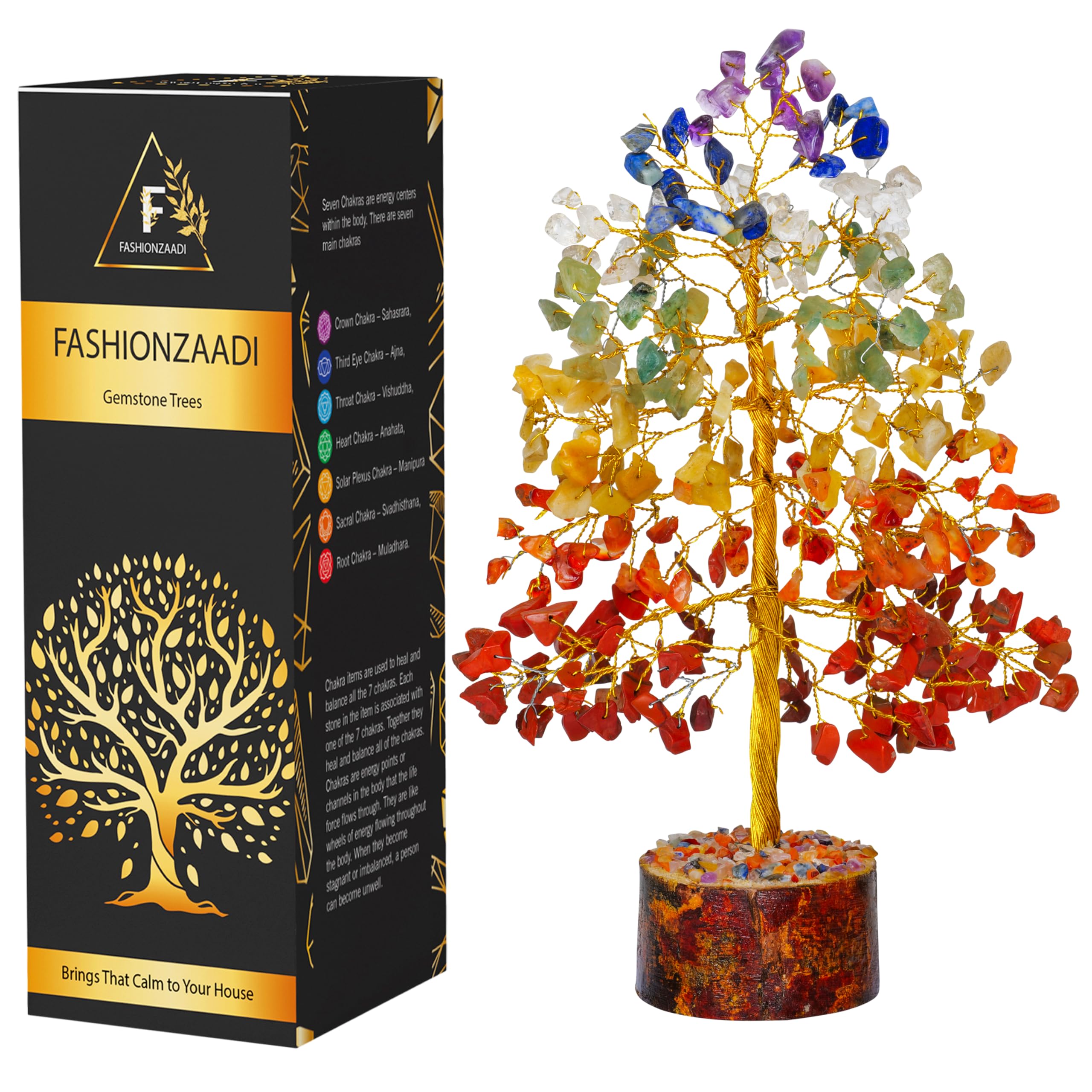 7 Chakra Crystal Tree for Positive Energy - Spiritual Healing Gift for Women, Housewarming, Office & Meditation Decor - Perfect for Yoga, Reiki, Feng Shui & Home Blessing