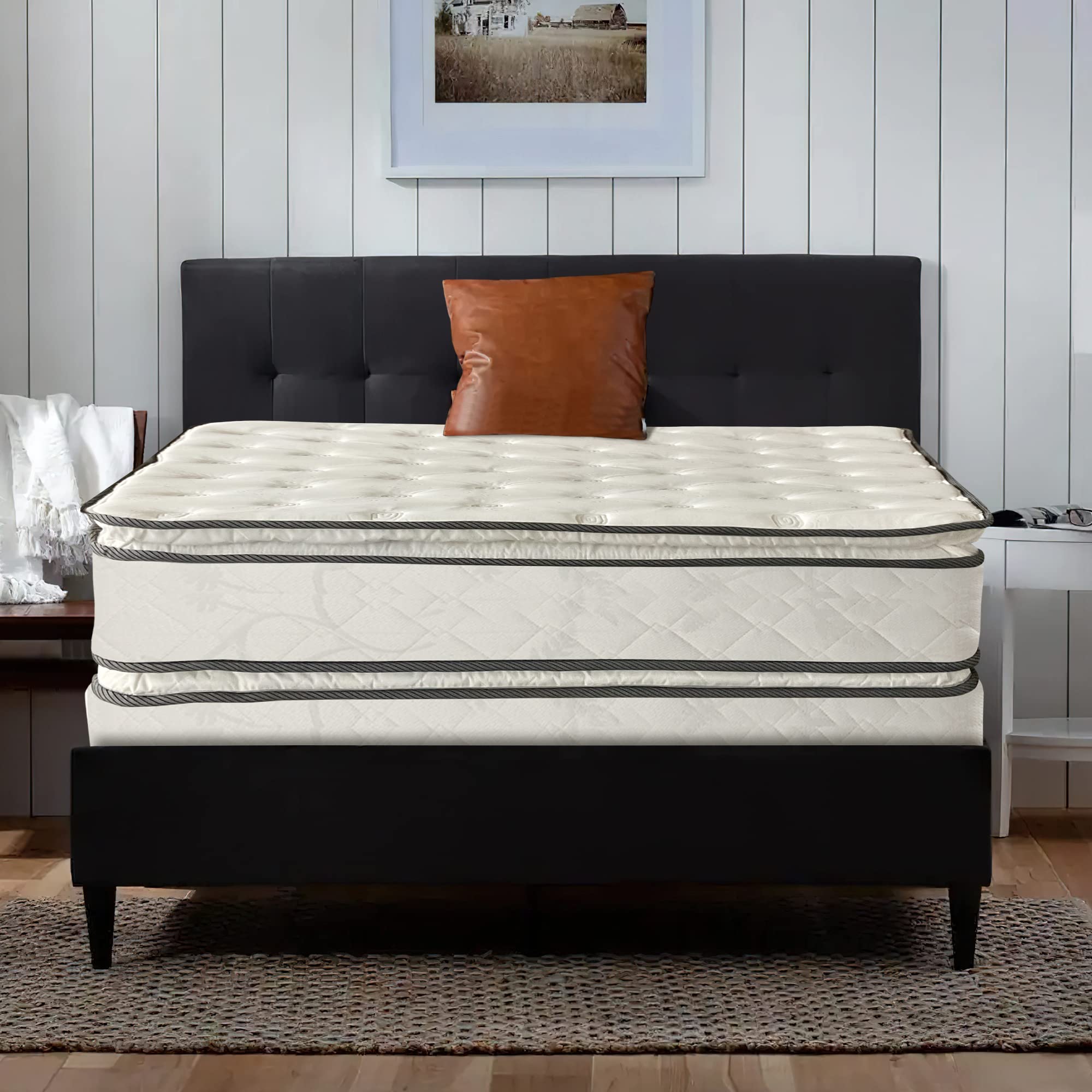 Mayton 12-Inch Medium Plush Double-Sided Pillowtop Innerspring Mattress with 8