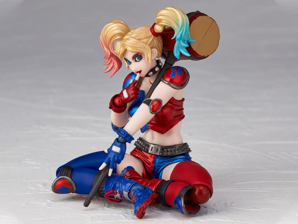 Amazing Yamaguchi Revoltech No. 015EX Harley Quinn Roller Derby Action Figure - New Color Version | Highly Articulated Collectible for Display & Photography | Perfect for DC Fans & Anime Figure Collections