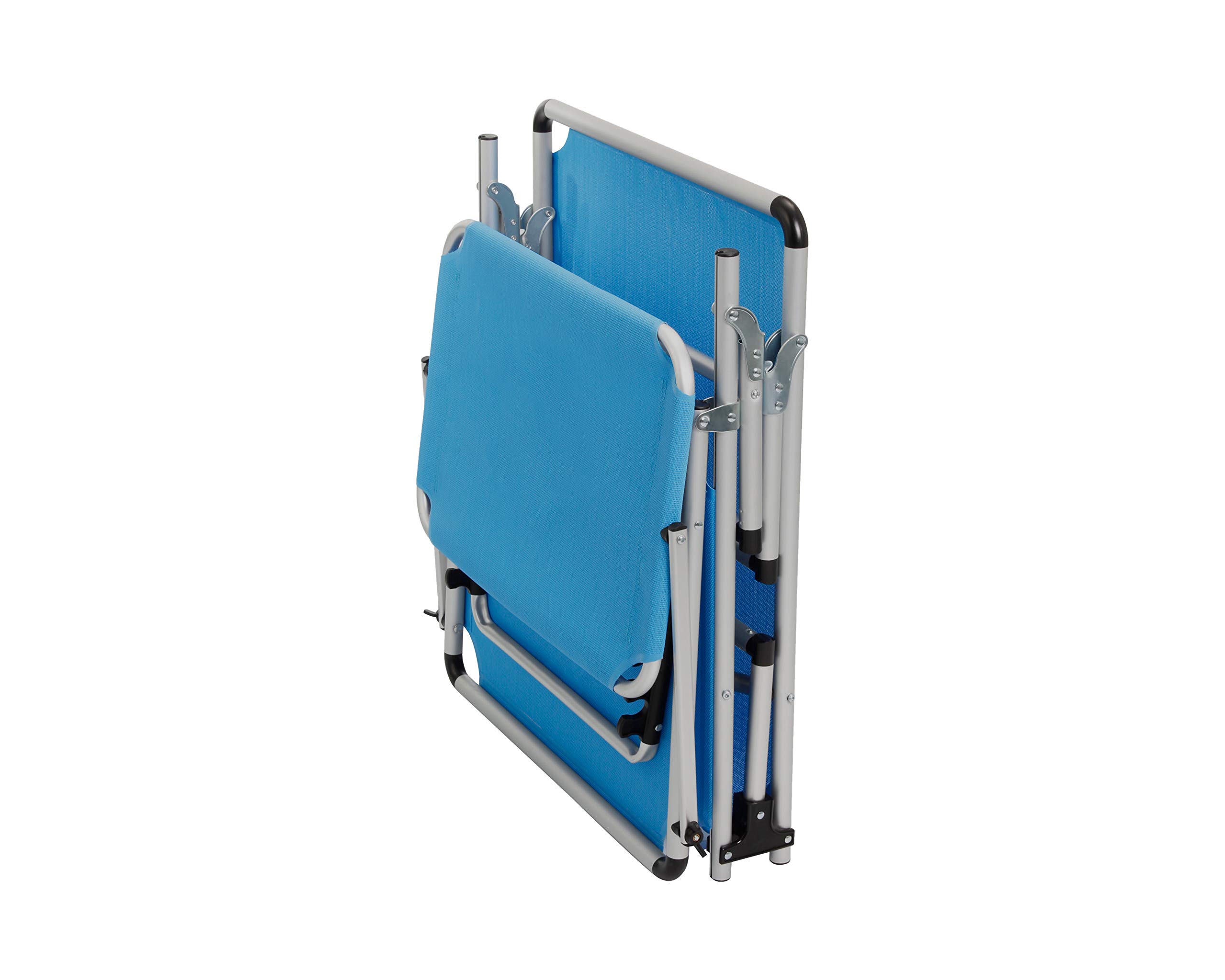 Brunner Beach Bed Malibu - Portable Folding Lounge Chair for Outdoor, Pool, Beach, and Travel - Lightweight & Comfortable (Blue) - Perfect for Sunbathing, Relaxing, and Vacation Getaways
