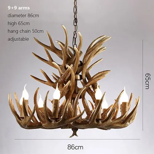 Brielle Modern Antler Chandelier - Rustic Elegant Lighting Fixture for Dining Room, Living Room & Cabin Decor - Perfect for Farmhouse, Lodge & Western Style Homes