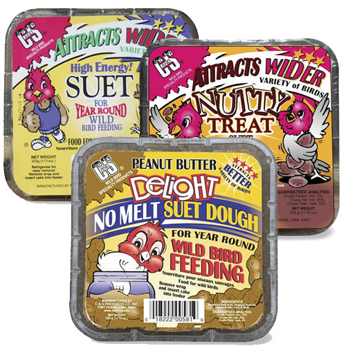 Premium Suet Sampler Set of 6 - High Energy Bird Food Cakes for Wild Birds - Perfect for Backyard Bird Feeders, Woodpeckers & Winter Bird Feeding