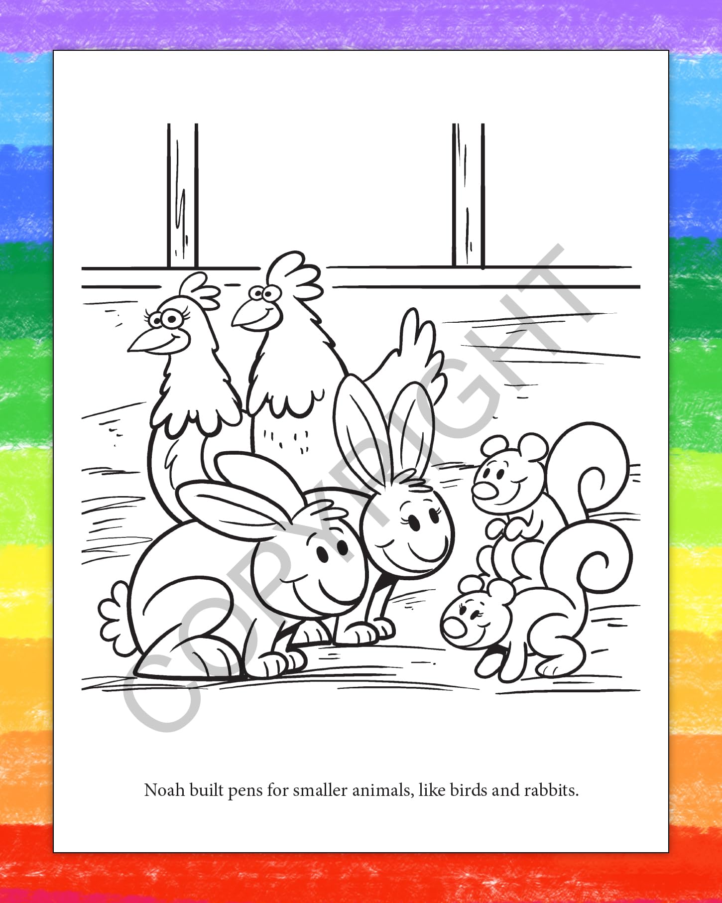 Noah's Ark Christian Coloring Books - 250 Pack for Sunday School & Kids Crafts