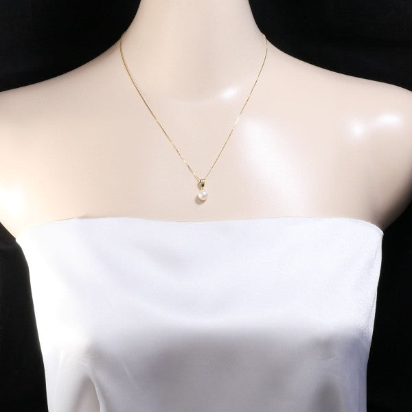 18K Yellow Gold Pearl Necklace for Women - Elegant Bridal Jewelry Gift for Wedding, Anniversary & Special Occasions