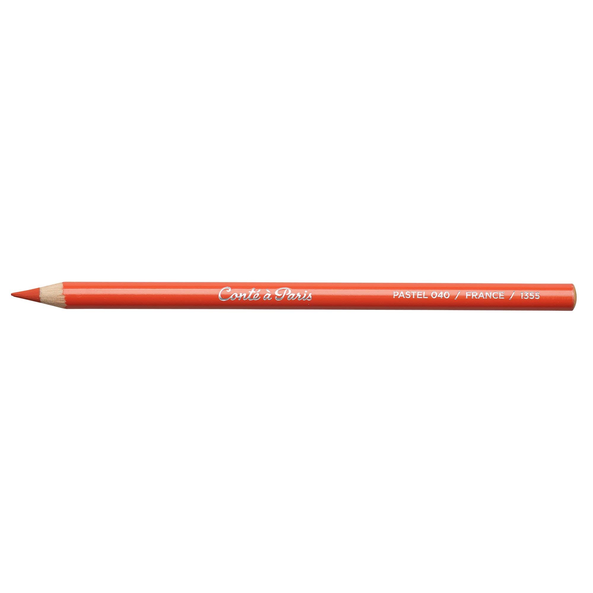 Conté à Paris Pastel Pencil - Red Lead (Set of 12) | Professional Artist Drawing Pencils for Sketching & Coloring | Perfect for Portraits, Landscapes & Art Projects