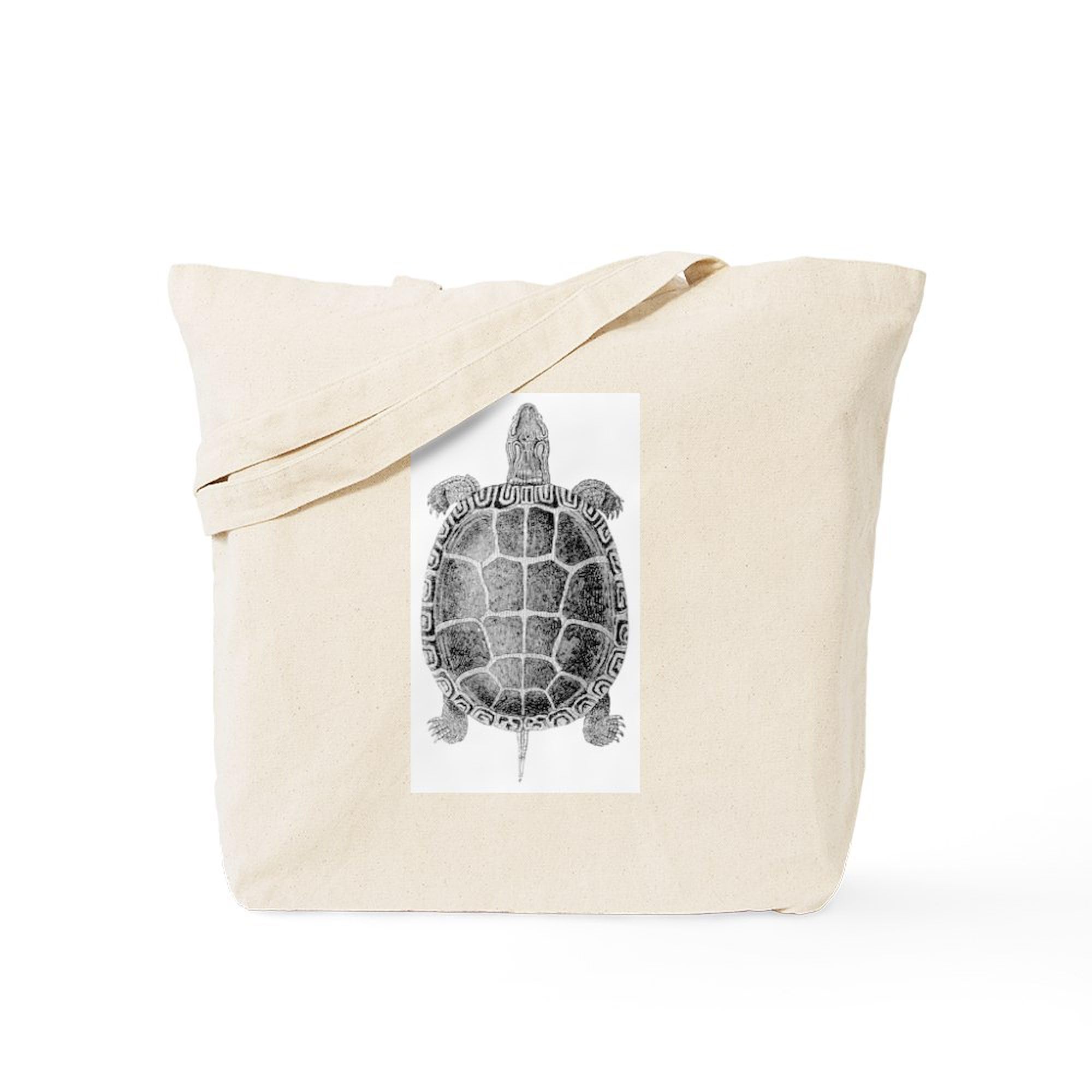 Vintage Turtle Canvas Tote Bag - Eco-Friendly Reusable Shopping Bag for Groceries, Beach & Everyday Use