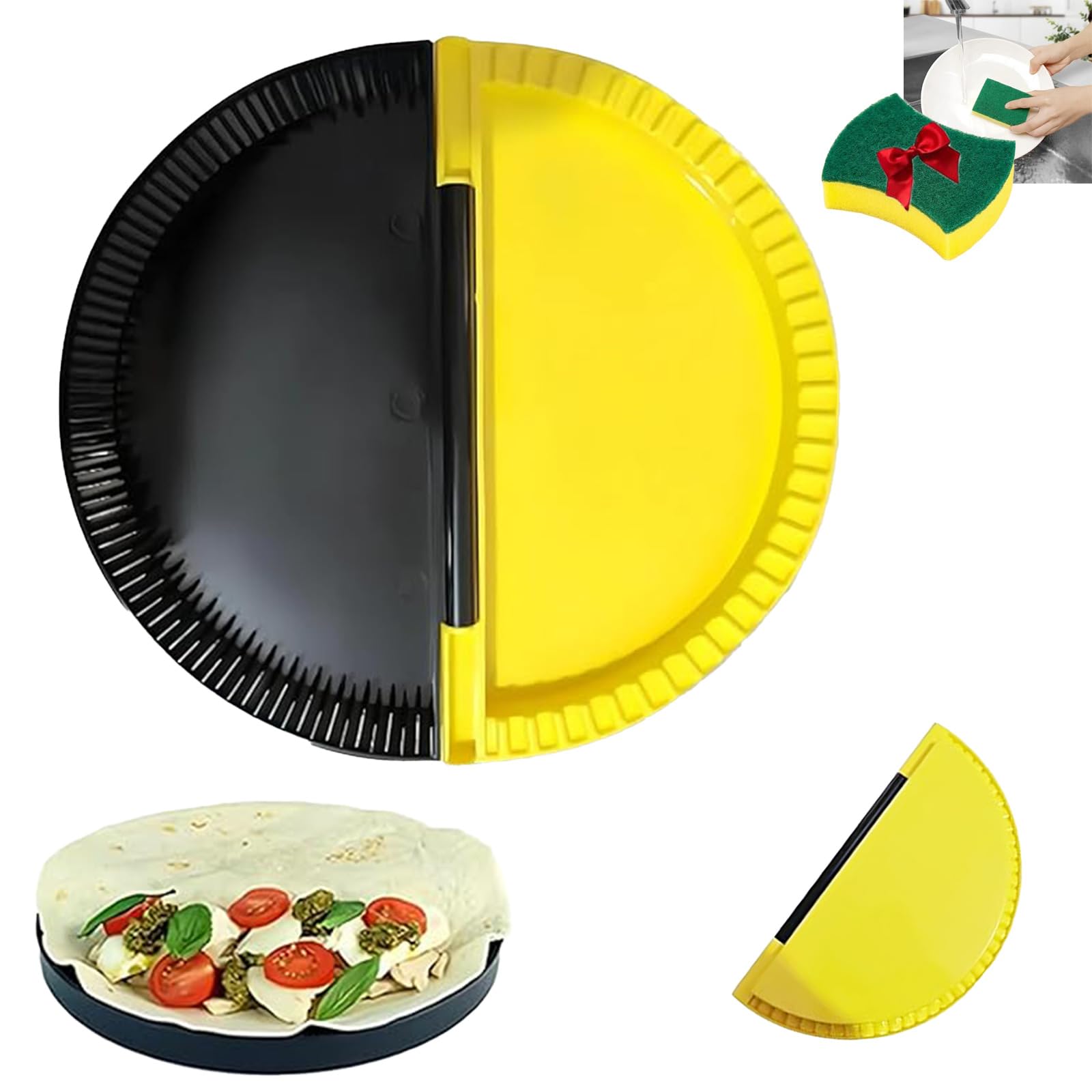 Multi-Functional Tortilla Crimper & Sealer - Perfect for Making Burritos, Sandwiches, Tacos | Compact Wrap Toastie Maker & Tortilla Folder for Easy Meal Prep at Home, Picnics, and Parties