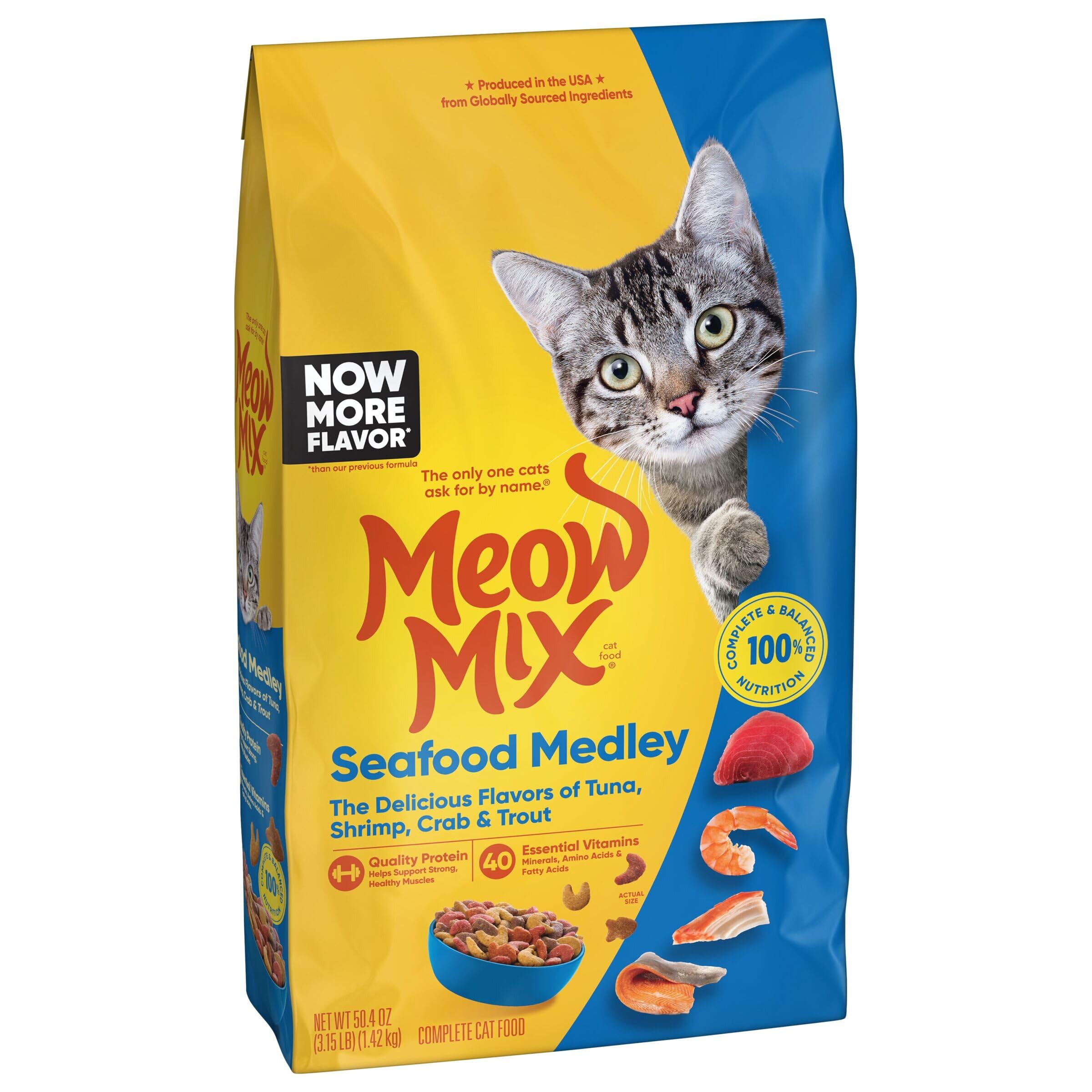 Premium Seafood Medley Dry Cat Food - High Protein, Grain-Free Recipe for Adult Cats - Perfect for Indoor & Outdoor Felines - Supports Healthy Skin & Coat