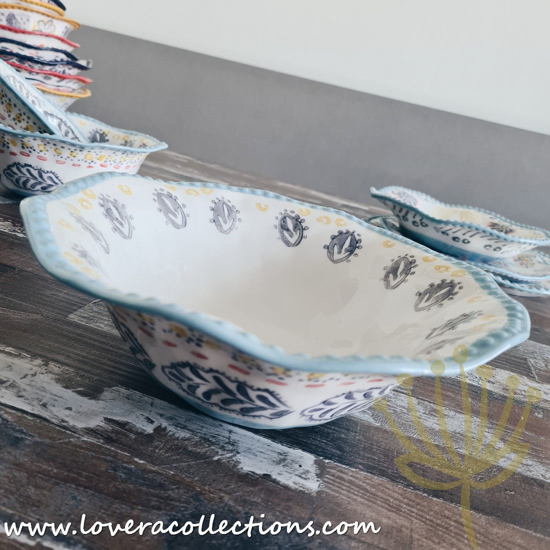 Stylish Afrocentric Light Blue Dinnerware & Serveware Set - Perfect for Family Dinners, Entertaining Guests & Cultural Celebrations