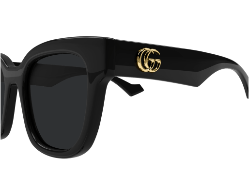 Gucci GG 0998S 001 Square Women's Sunglasses - Black & Grey Frame UV Protection Fashion Shades for Women | Perfect for Beach, Driving & Outdoor Activities