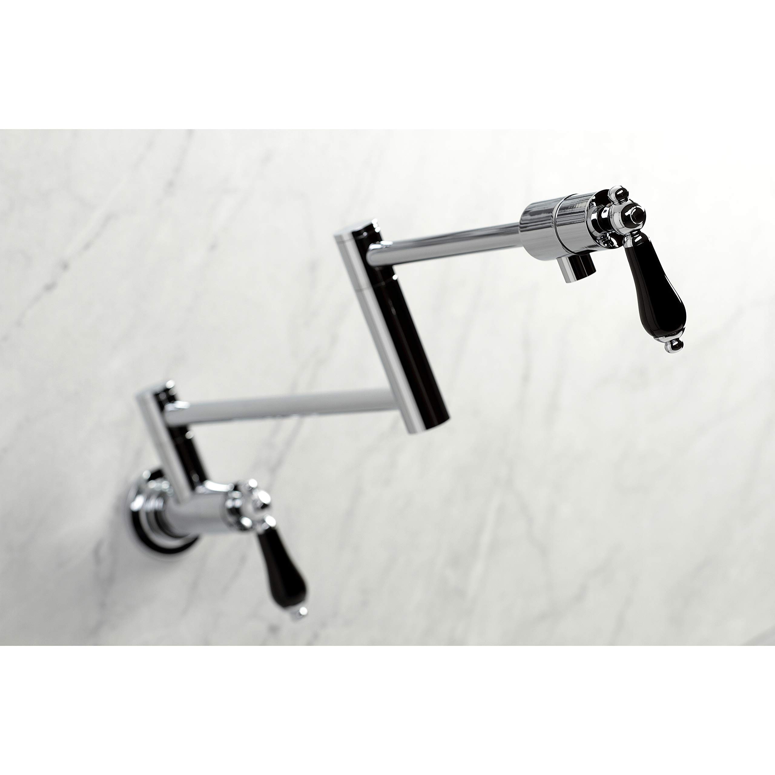 Kingston Brass KS4101PKL Duchess Wall Mount Pot Filler in Polished Chrome - Perfect for Kitchen Sink, Stove & Cooking Area