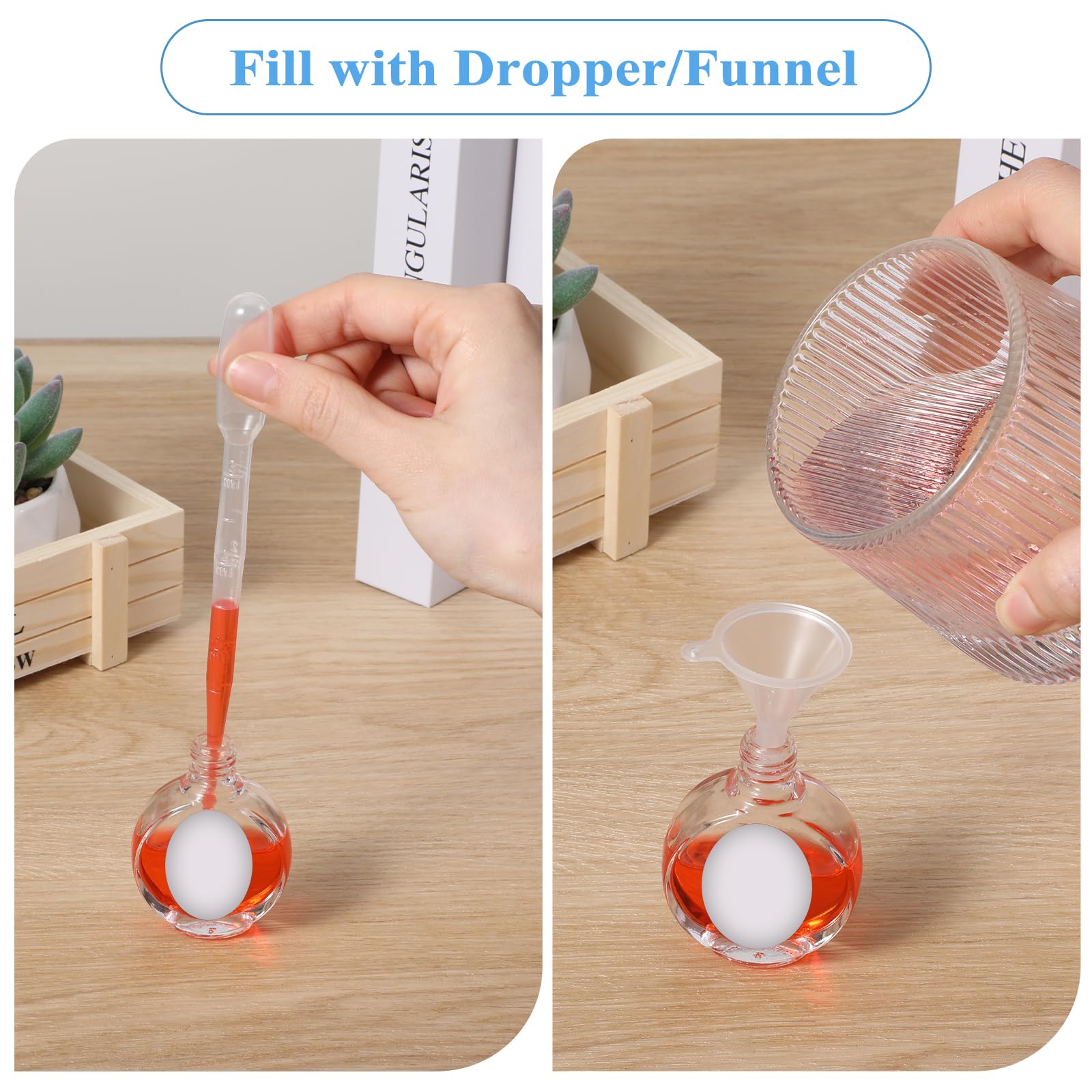 8-Piece Perfume Refill Kit - Clear Syringe, Funnel & Dispenser Set for Liquid Fragrance Transfer, Essential Oils & Sample Bottles | Perfect for Travel, DIY Perfume Mixing & Precise Liquid Application