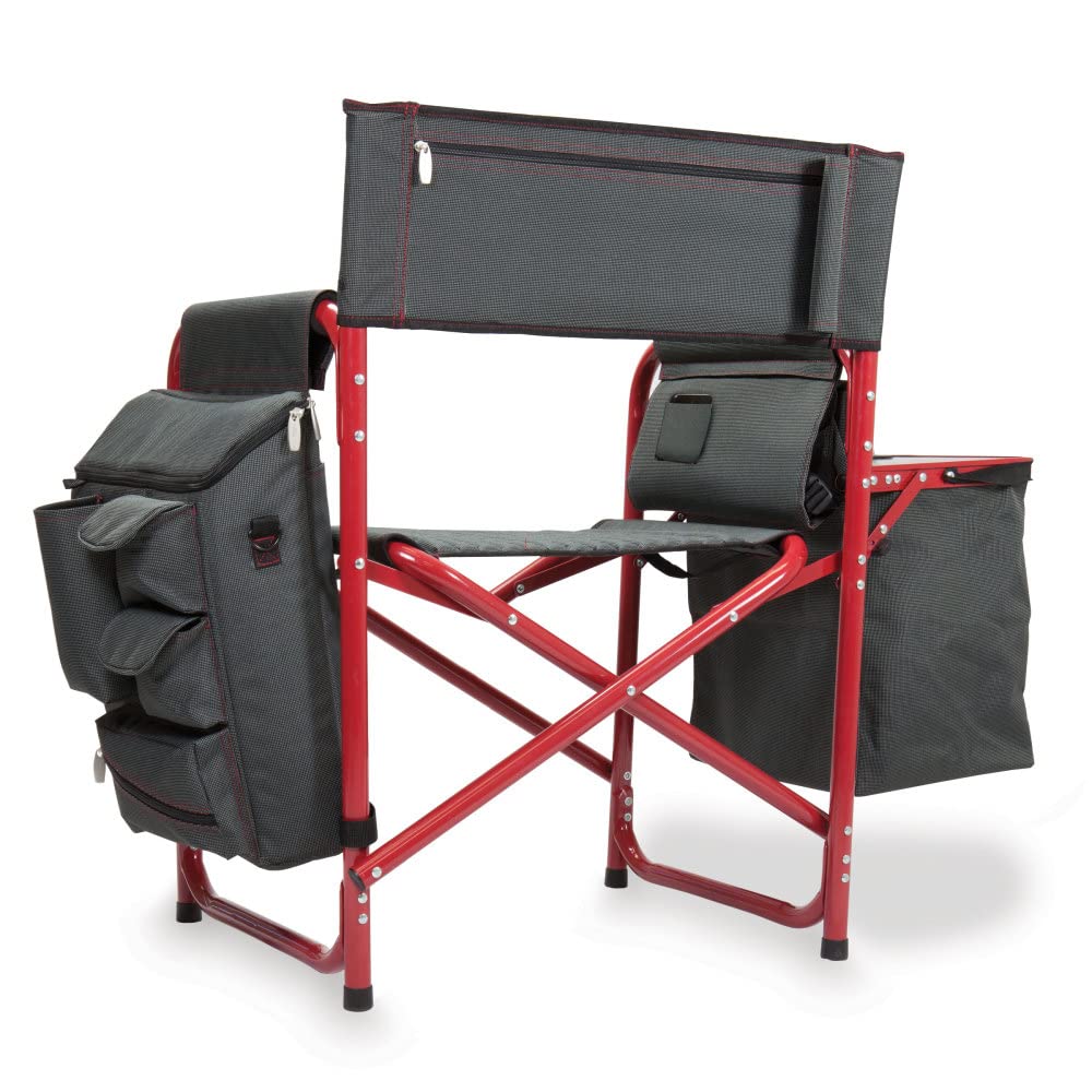 PICNIC TIME NCAA Maryland Terrapins Fusion Camping Chair with Side Table & Soft Cooler - Portable Outdoor Folding Chair for Beach, Lawn, Tailgating, and Backyard Relaxation - Heavy Duty Camping Chairs for Adults
