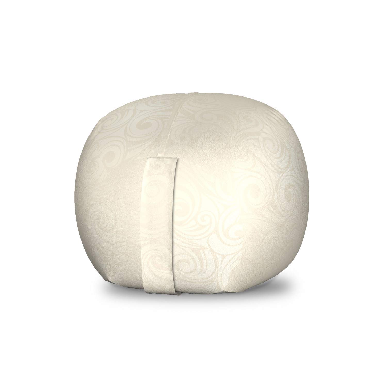 Ambesonne Ivory Toy Storage Bag Chair - Victorian Renaissance Style with Leaf & Branch Design, Washable Stuffed Animal Organizer, Small Cream Storage Solution | Perfect for Kids' Room, Nursery, or Playroom Organization