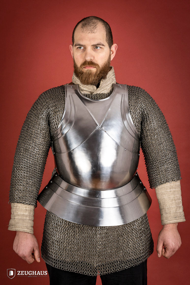 Polished 1.6mm Milanese Breastplate for Infantry - Medieval Armor for Reenactment, LARP & Cosplay