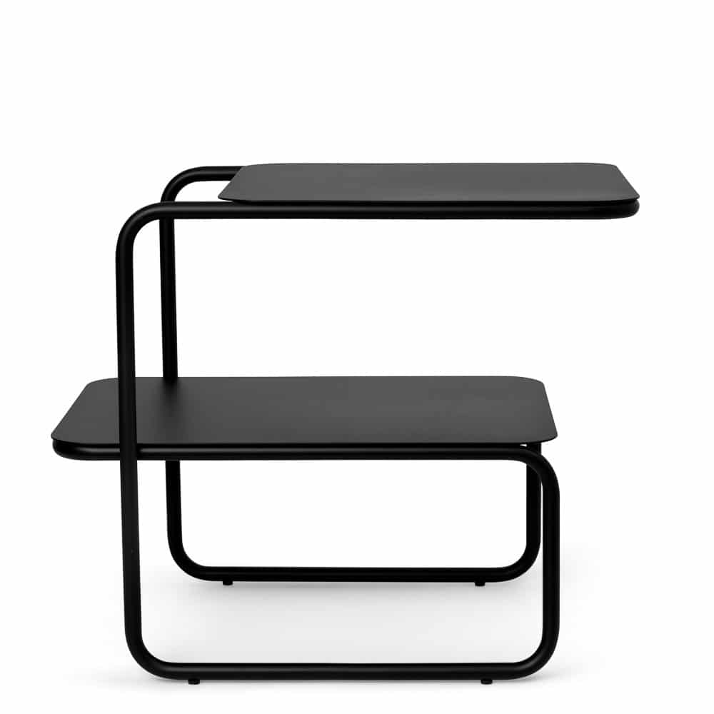 FERM LIVING Level Side Table - Modern Black End Table for Living Room, Bedroom, or Office - Small Accent Table with Minimalist Design for Home Decor