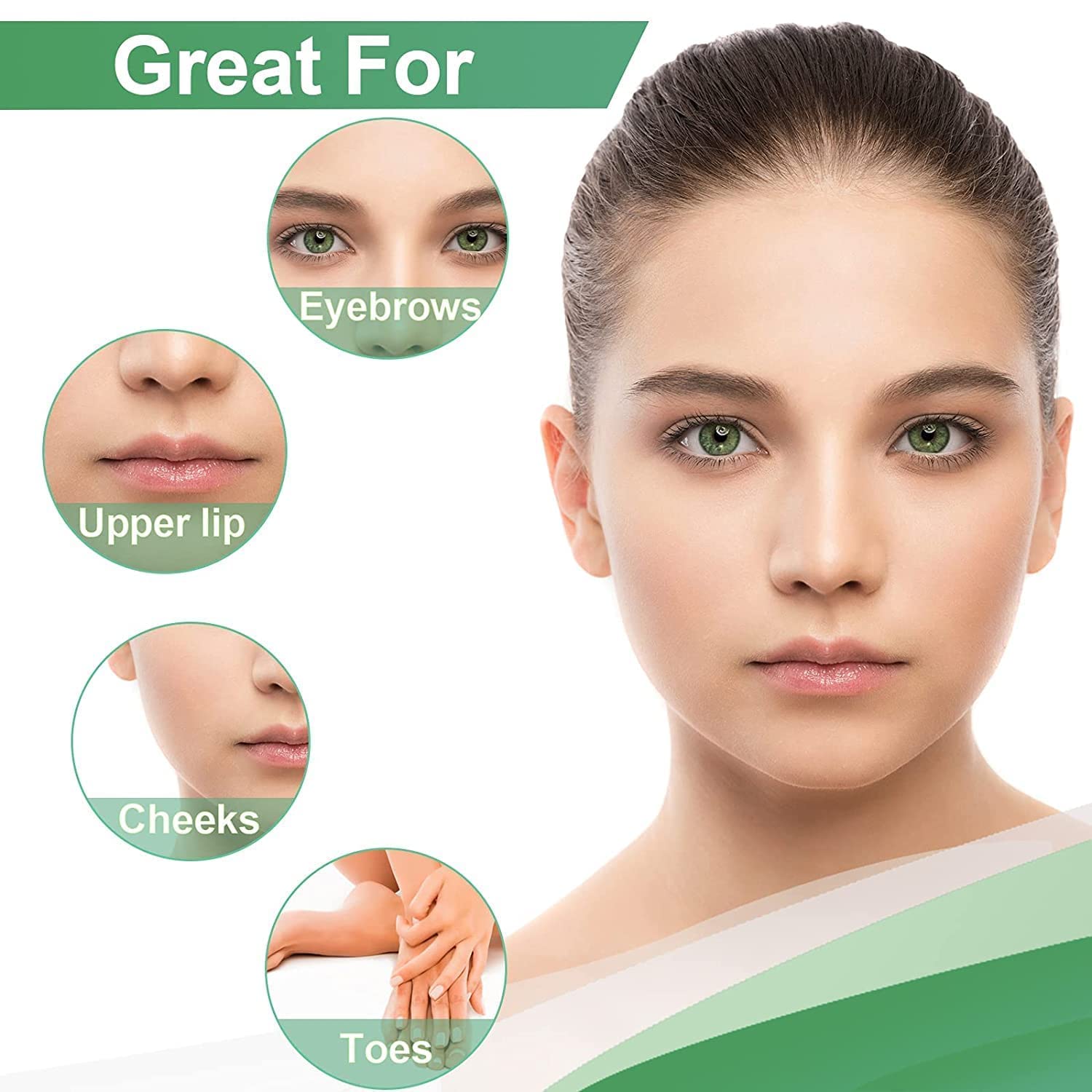 Ghelonadi Ready-to-Use Cold Wax Strips for Eyebrows, Face, Upper Lip & Chin - Hair Removal Waxing Kit for Women & Girls (1 Count) - Perfect for At-Home Salon Smooth Skin Care