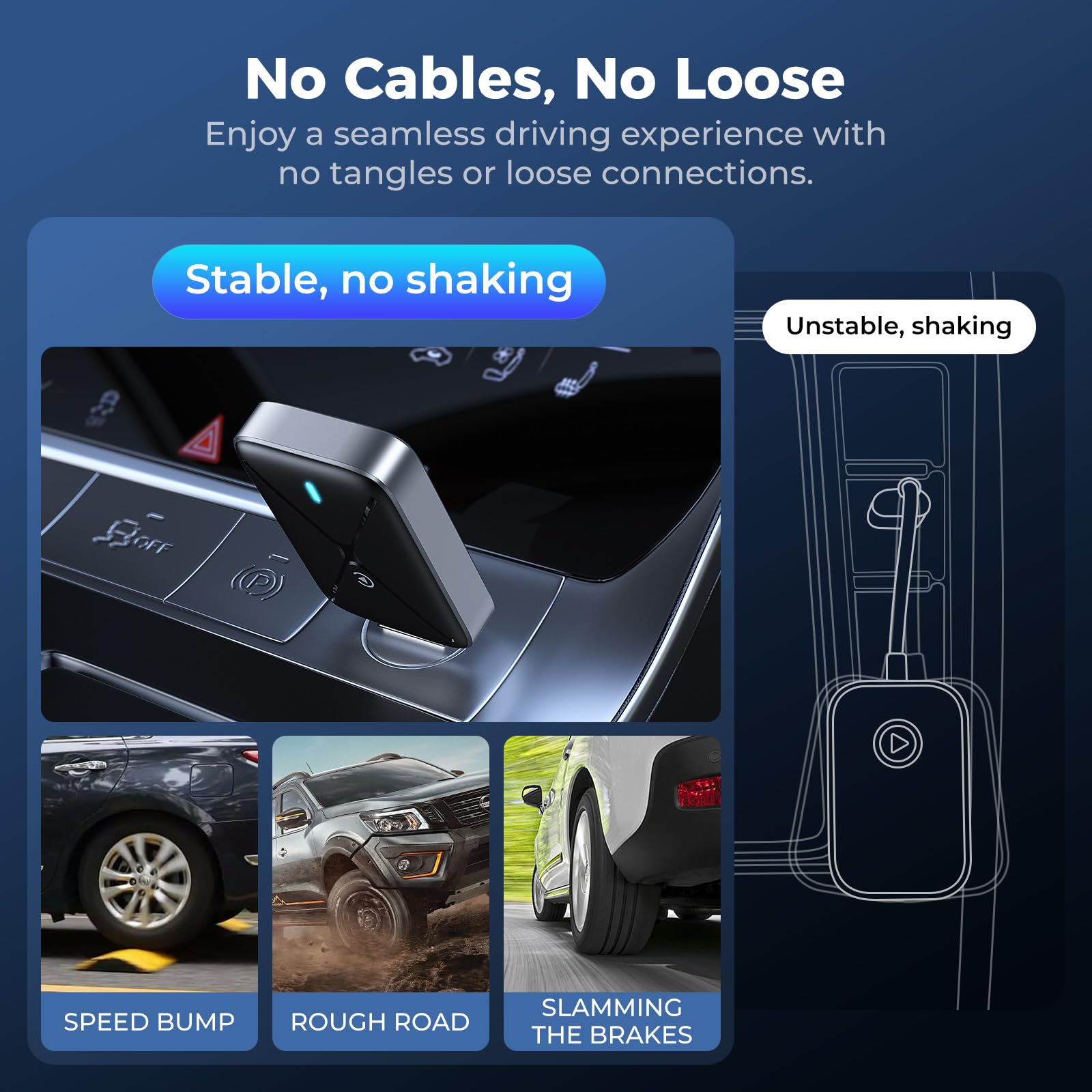 Wireless CarPlay Adapter for iPhone - Mini Size Apple CarPlay Dongle | Plug & Play for Seamless Music, Maps & Calls | Perfect for Commuting, Road Trips & Daily Driving