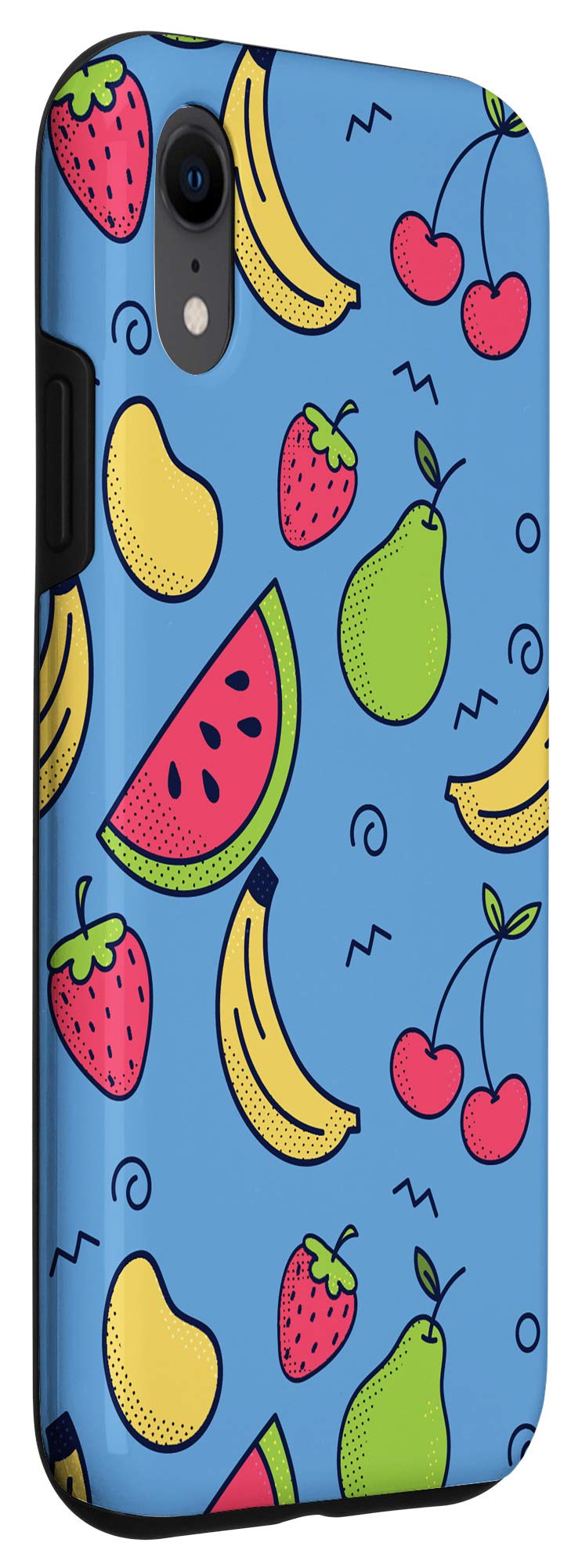 iPhone XR Fruit-Themed Phone Case - Cherry, Mango, Watermelon, Pear & Strawberry Designs | Slim Protective Cover for Daily Use, Work & Travel