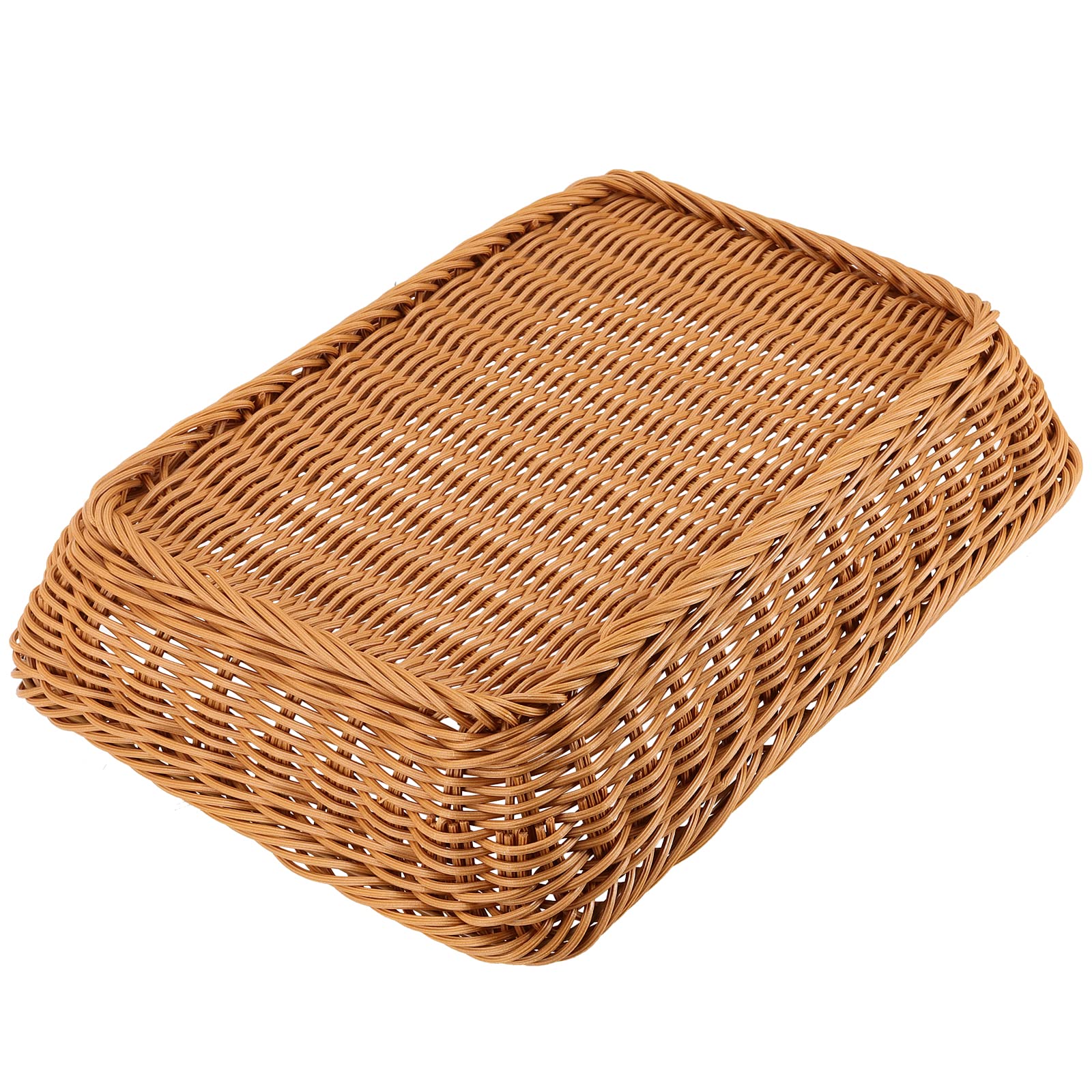 Handwoven Rattan Bread Basket Set - 3-Piece 14