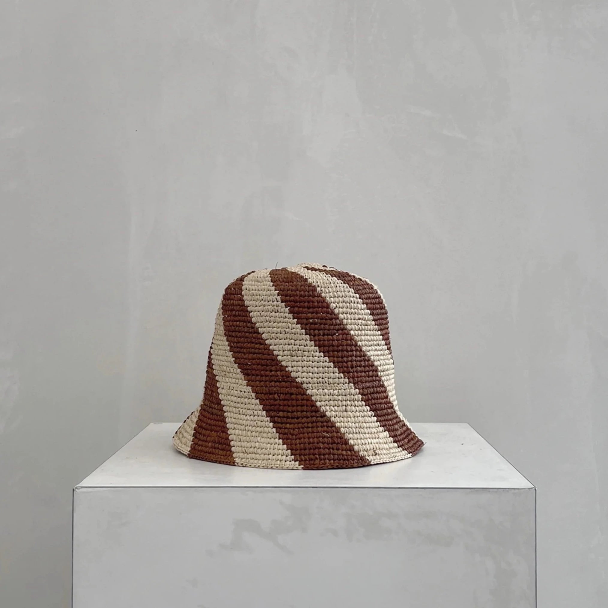Stylish Cyla Bucket Hat for Women & Men - Cream & Chocolate Color - Perfect for Beach, Hiking, and Outdoor Activities