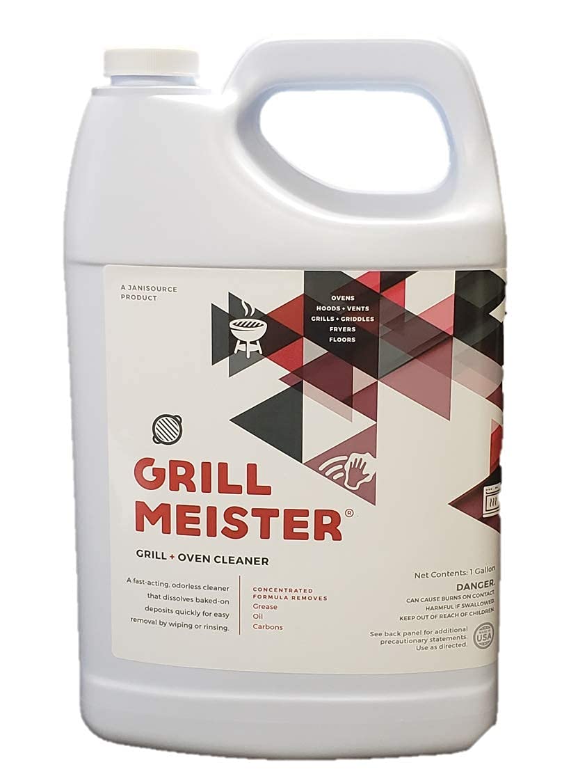 GrillMeister Heavy Duty Oven Grill Fryer Grate Cleaner & Degreaser - 1 Gallon (4 Pack) - Perfect for BBQ Grills, Ovens, Deep Fryers & Kitchen Appliances