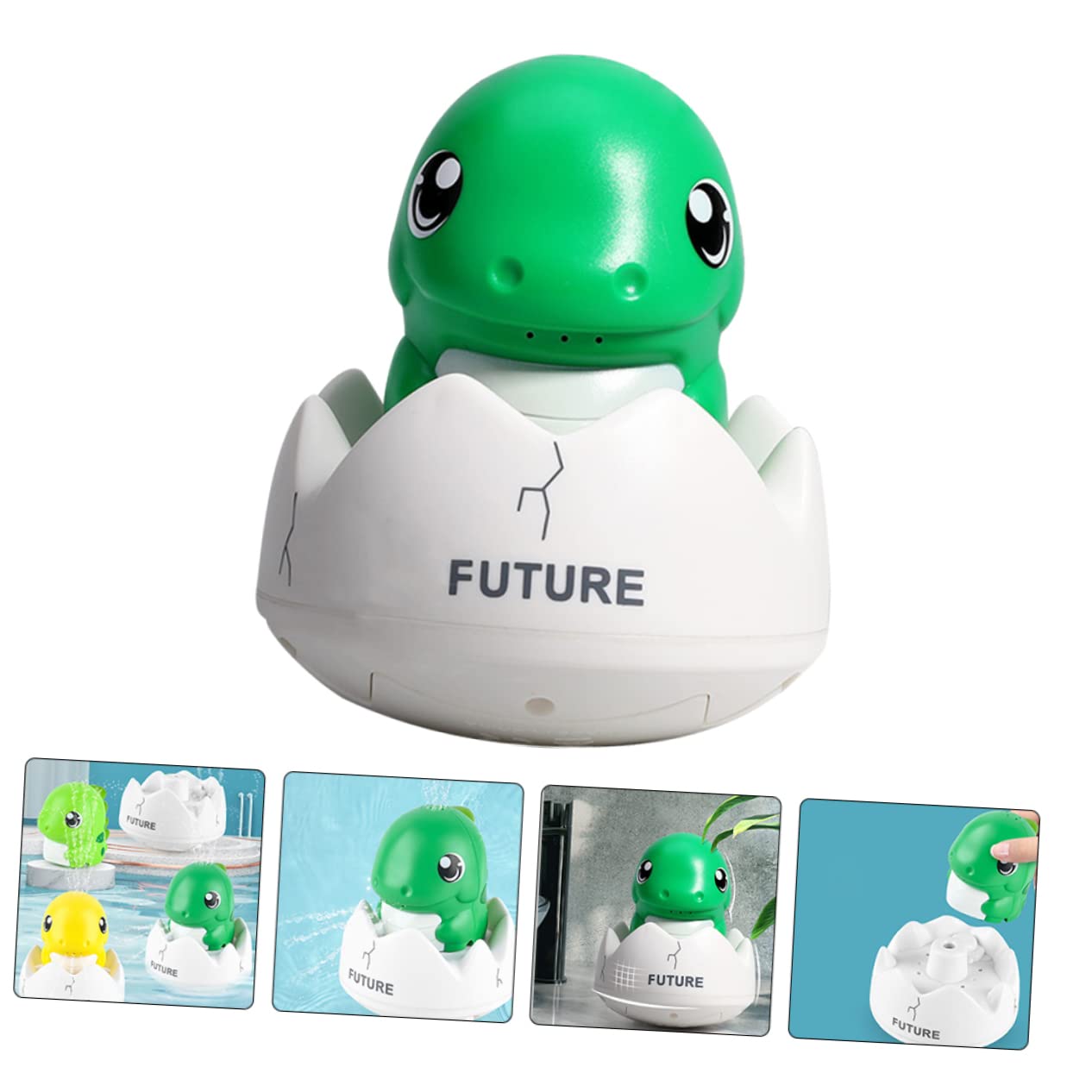 UPKOCH 3 Pack Dinosaur Bath Toys for Kids - Fun Plastic Bathtub Toys for Toddlers & Children (Green) | Perfect for Bath Time Play, Sensory Learning & Pool Parties