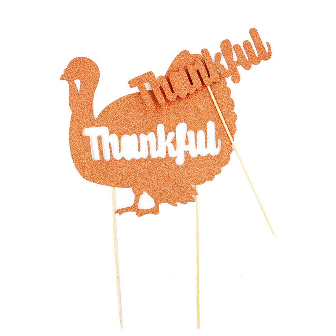2 Pack Thanksgiving Turkey Cake Toppers - Fall Harvest Cake Decorations for Thanksgiving Desserts, Pumpkin Pies & Autumn Party Celebrations