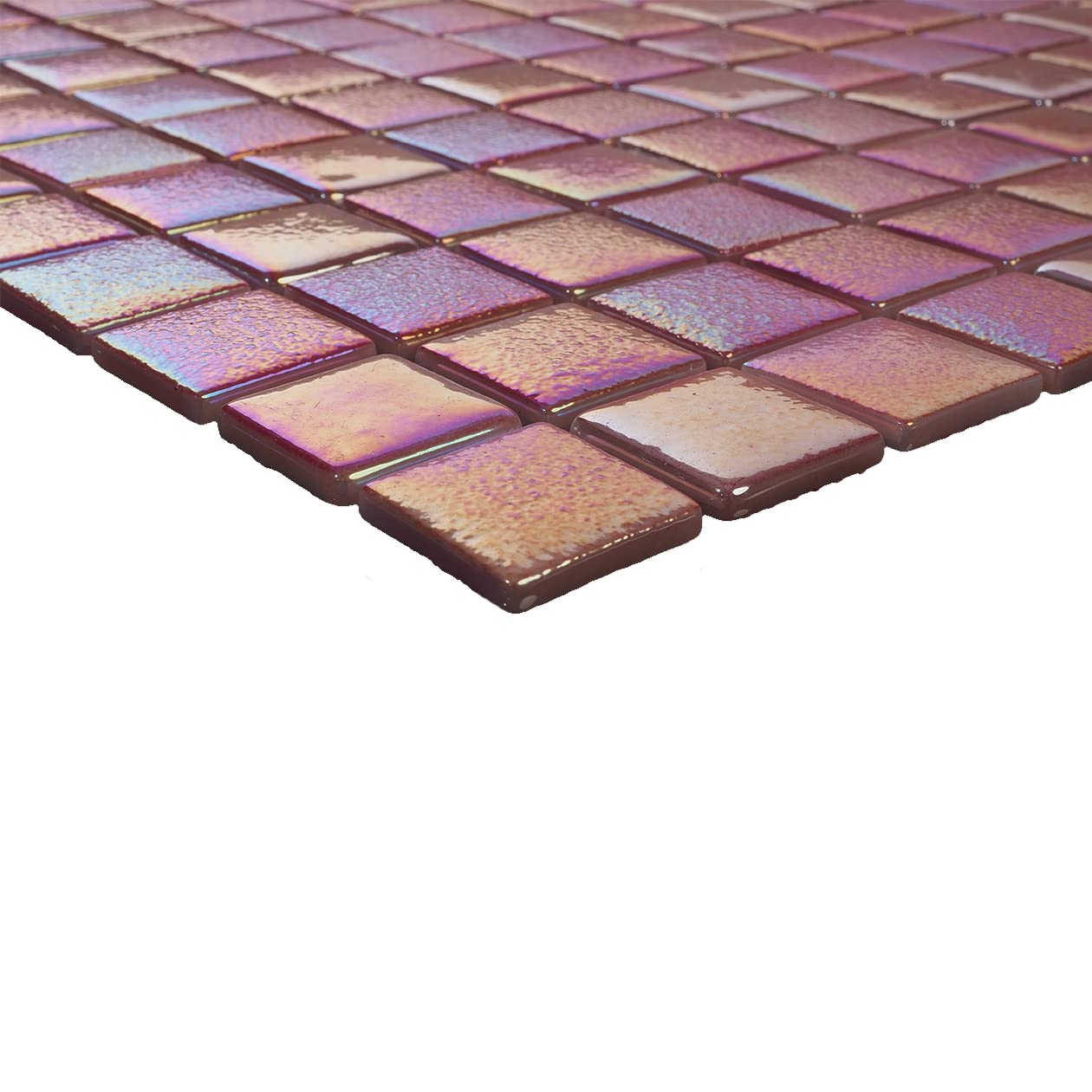 Recycled Glass Tile 6x6in - Eco-Friendly Kitchen Backsplash & Bathroom Decor for Easy Cleaning