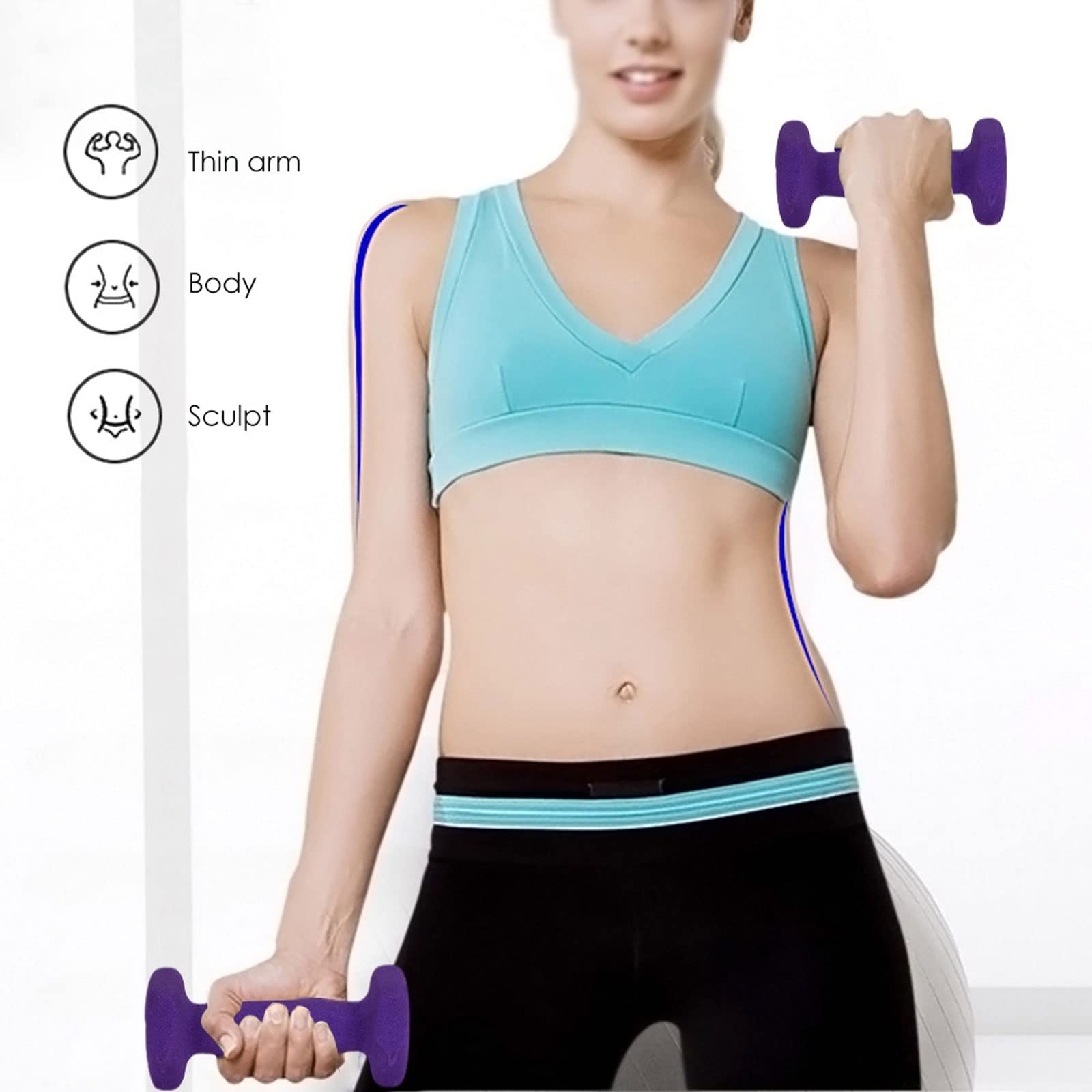 CHDWEY Matte Dumbbell Rack Stand - Adjustable Dumbbell Holder for Home Gym, Weightlifting Equipment, Fitness Weights Storage - Perfect for Strength Training & Small Space Workouts (Purple)