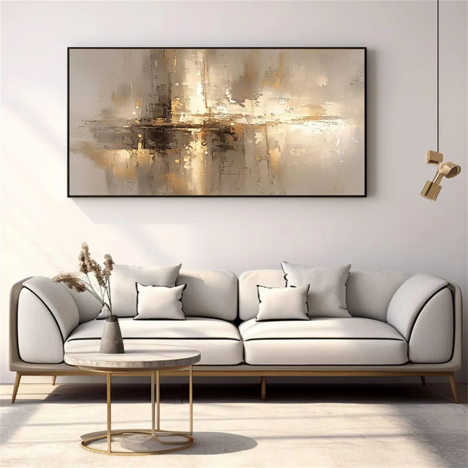 Abstract Painting #AB 258 - Modern Wall Art for Home & Office Decor | Unique Handmade Canvas Artwork for Living Room, Bedroom & Workspace