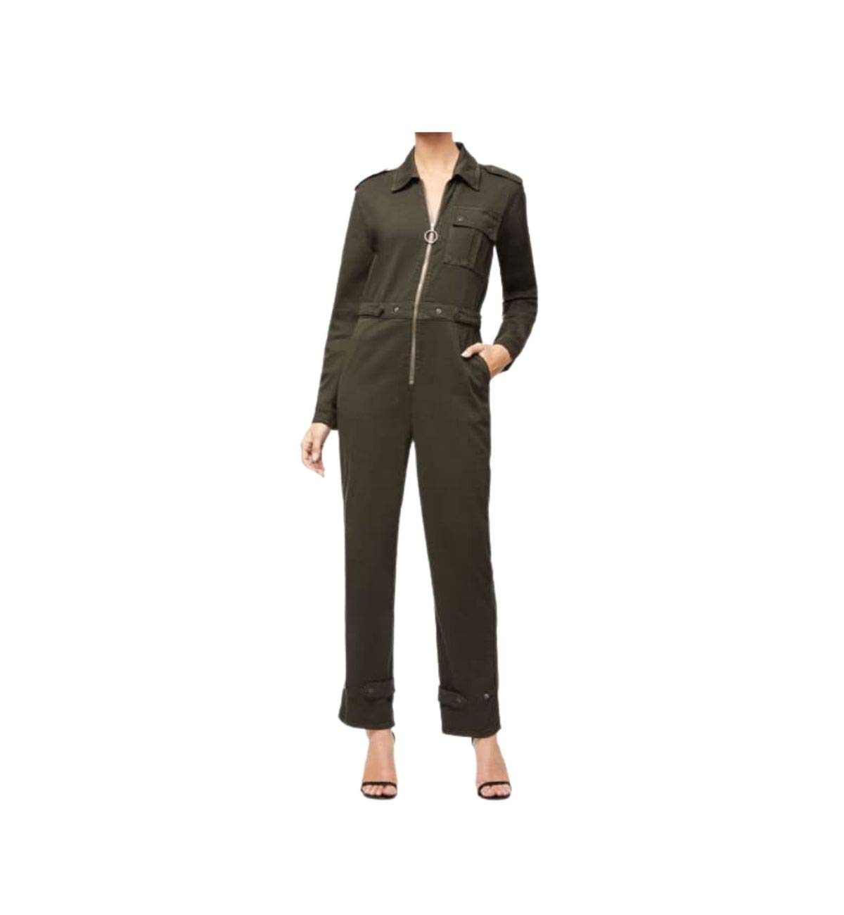 Good American Women's Stretch Collar Jumpsuit - Comfortable & Stylish One-Piece Outfit for Work, Travel & Casual Wear