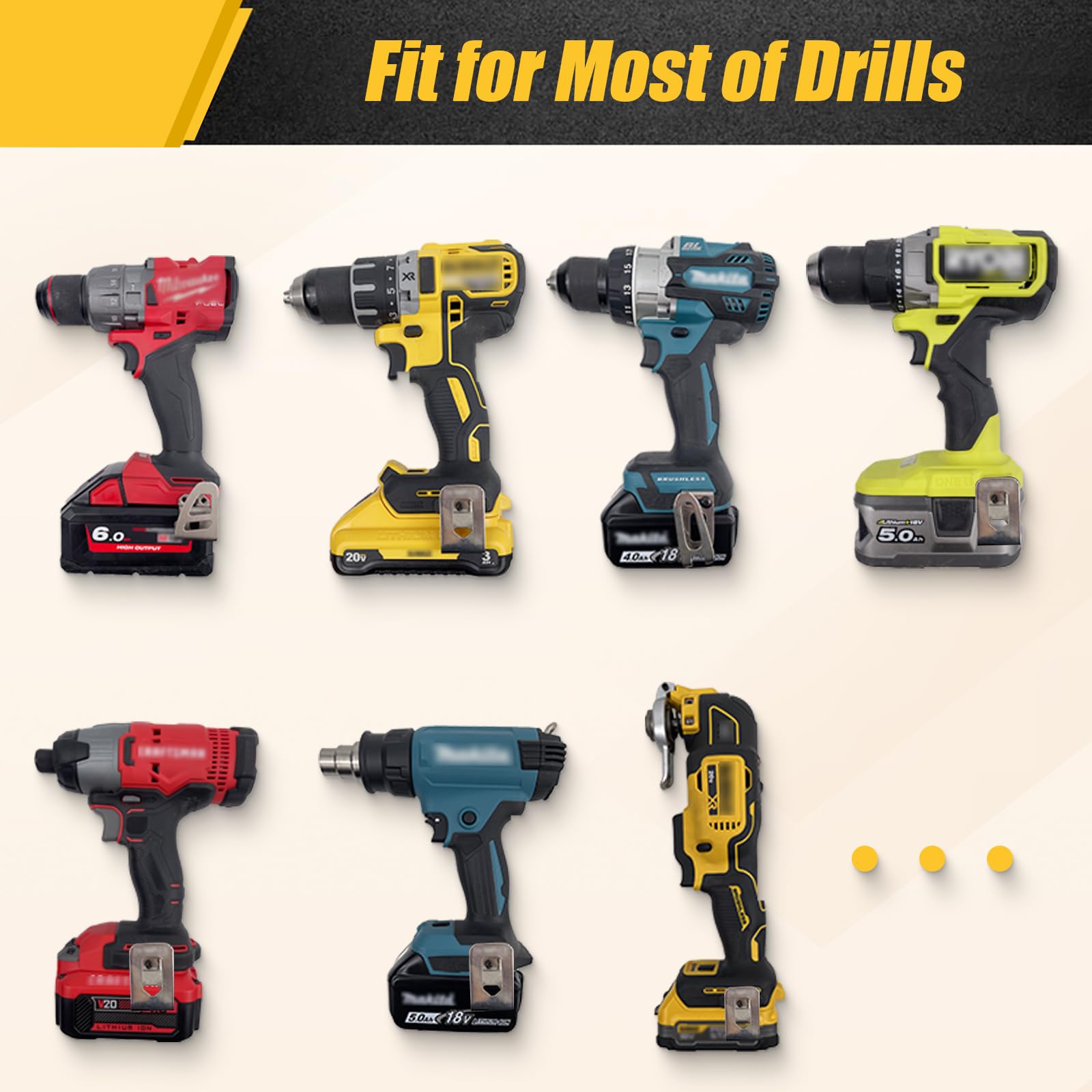 Heavy Duty Drill Holder Belt Clip - Secure Holster for Cordless Drill Driver & Tape Measure - Quick Access Electric Drill Clip Fits Up to 2.1