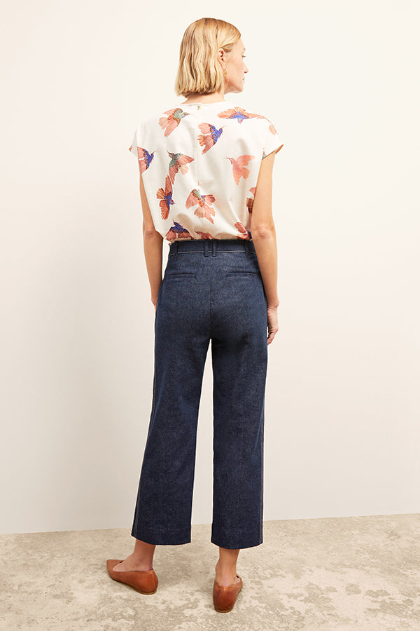 Christy Pant Stretch Denim Suiting - Dark Wash Jeans for Women | Comfortable Office Wear & Casual Outfits