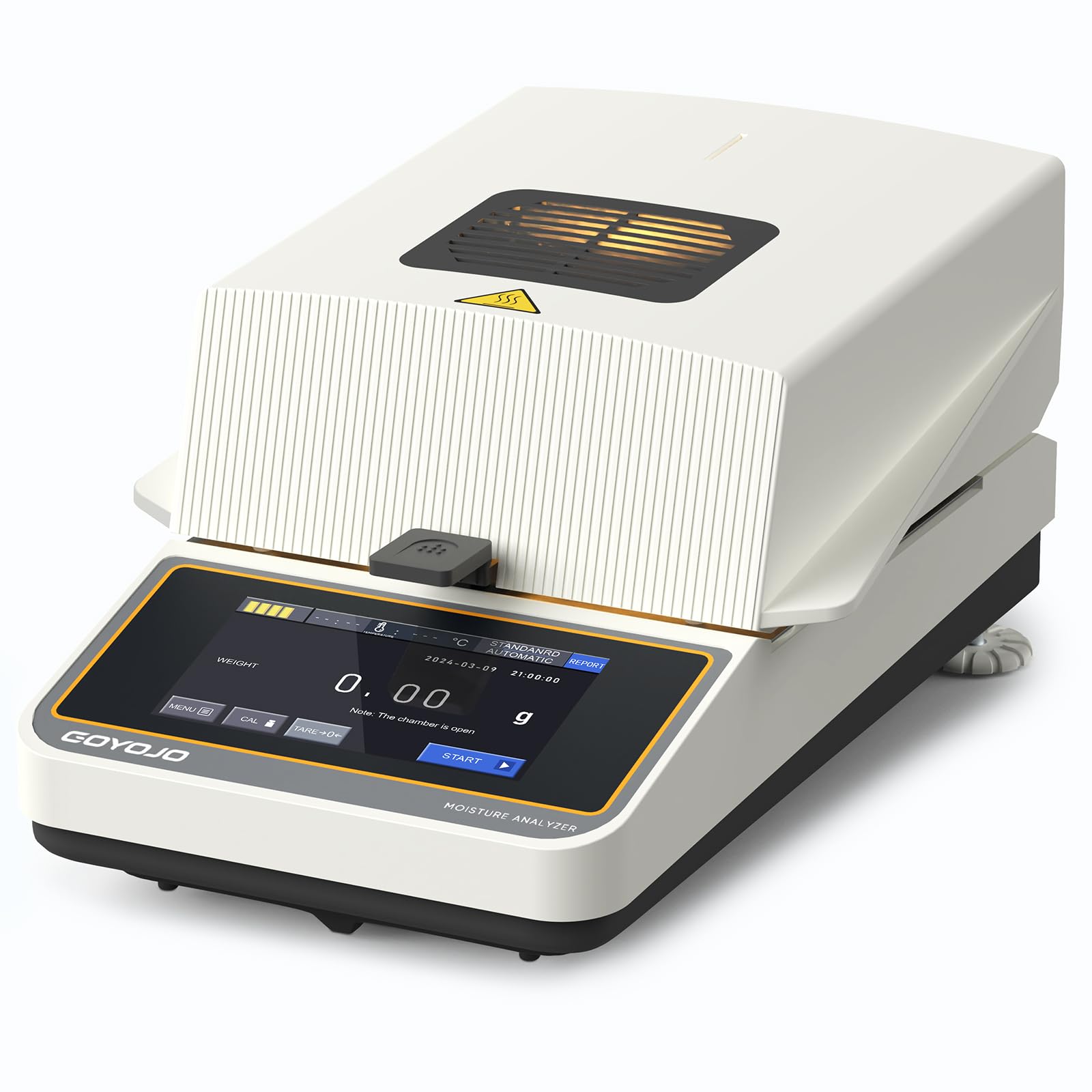 High-Precision Halogen Moisture Analyzer 110V~120V - Rapid Heating & Drying (40-160°C) with 5mg-110g Capacity for Food, Plants, Construction Materials | Ideal for Lab Testing, Quality Control & Industrial Moisture Measurement