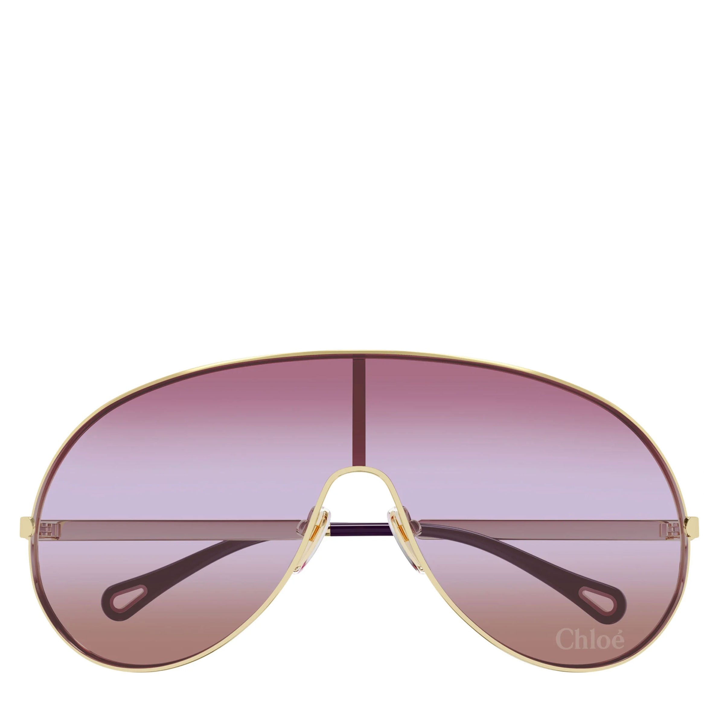 Chloe CH0283S Gold/Red Gradient Aviator Sunglasses for Women - Stylish UV Protection Shades for Driving, Travel & Outdoor Activities