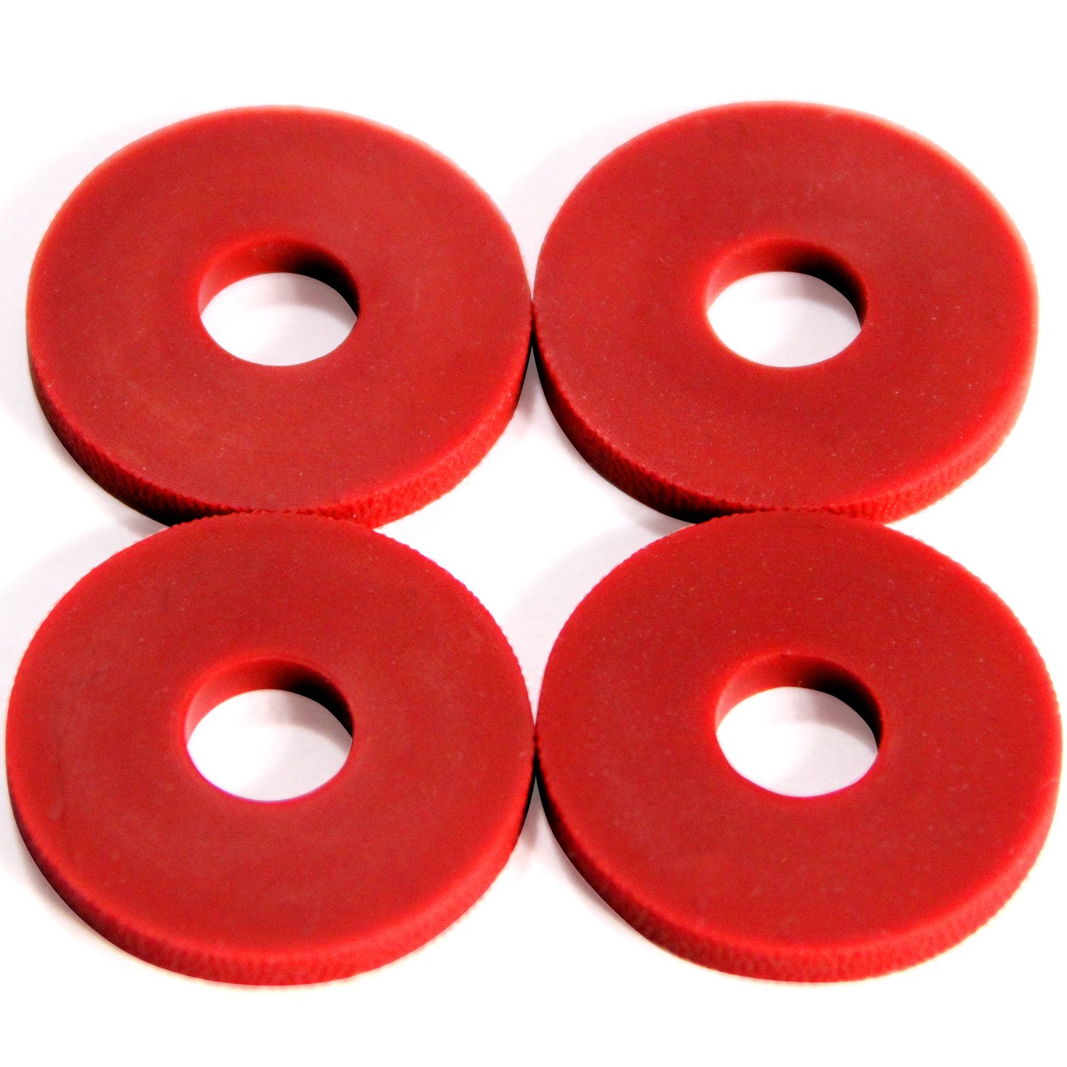 Premium Guitar Strap Locks (2 Pairs) - Secure Red Strap Buttons for Electric/Acoustic Guitar, Bass - Prevent Accidental Drops During Performances & Practice