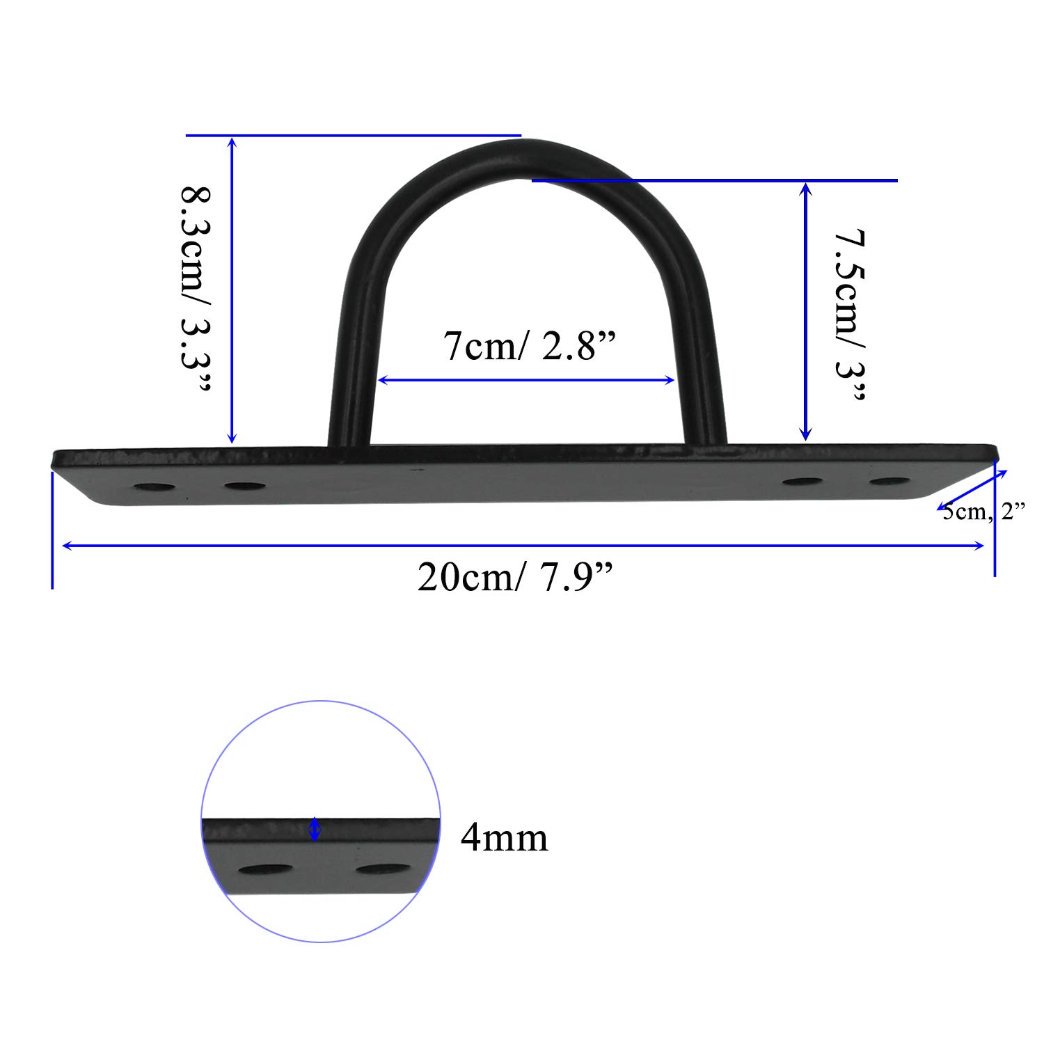 **Battle Ropes Anchor Kit - Heavy Duty Wall & Ceiling Mount Bracket for Suspension Straps, Crossfit Gymnastic Rings, Strength Training, Yoga Swings & Boxing Equipment - Perfect for Home Gyms & Fitness Studios**