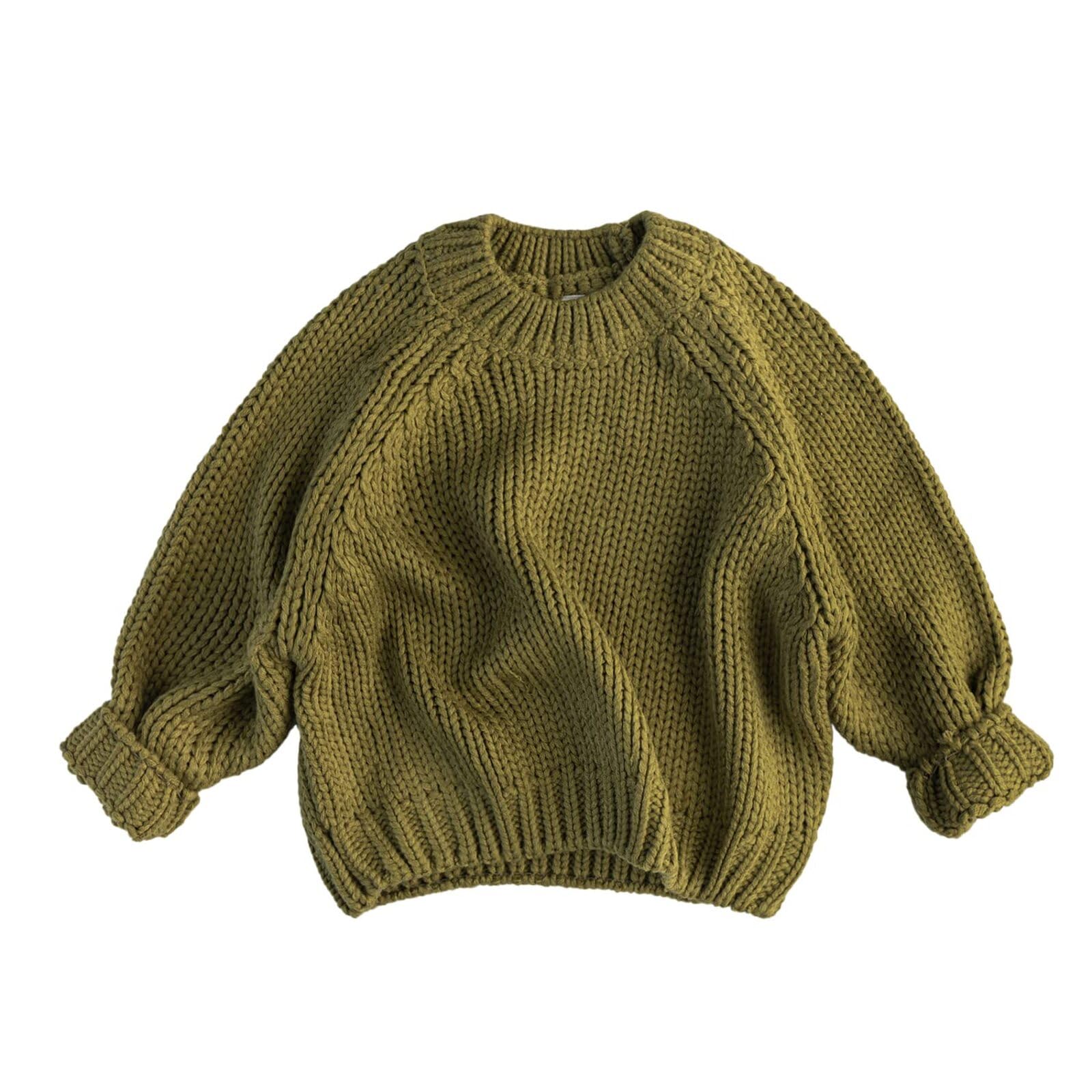 Volunboy Baby Knit Sweater - Soft Cotton Crochet Long Sleeve Pullover for Boys & Girls | Cozy Fall Winter Toddler Clothes for Playdates, Family Photos & Holiday Outfits