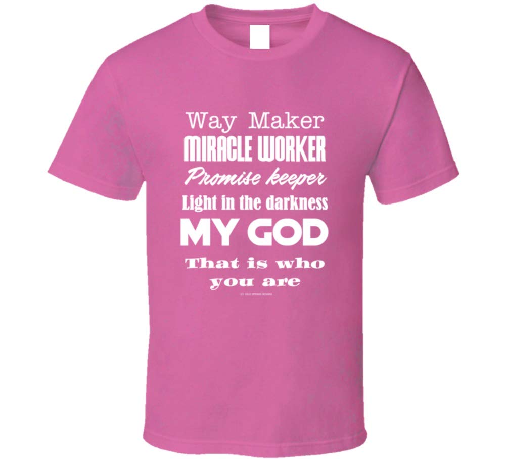 Way Maker Miracle Worker Christian T-Shirt - Inspirational Faith Apparel for Worship, Church & Daily Wear