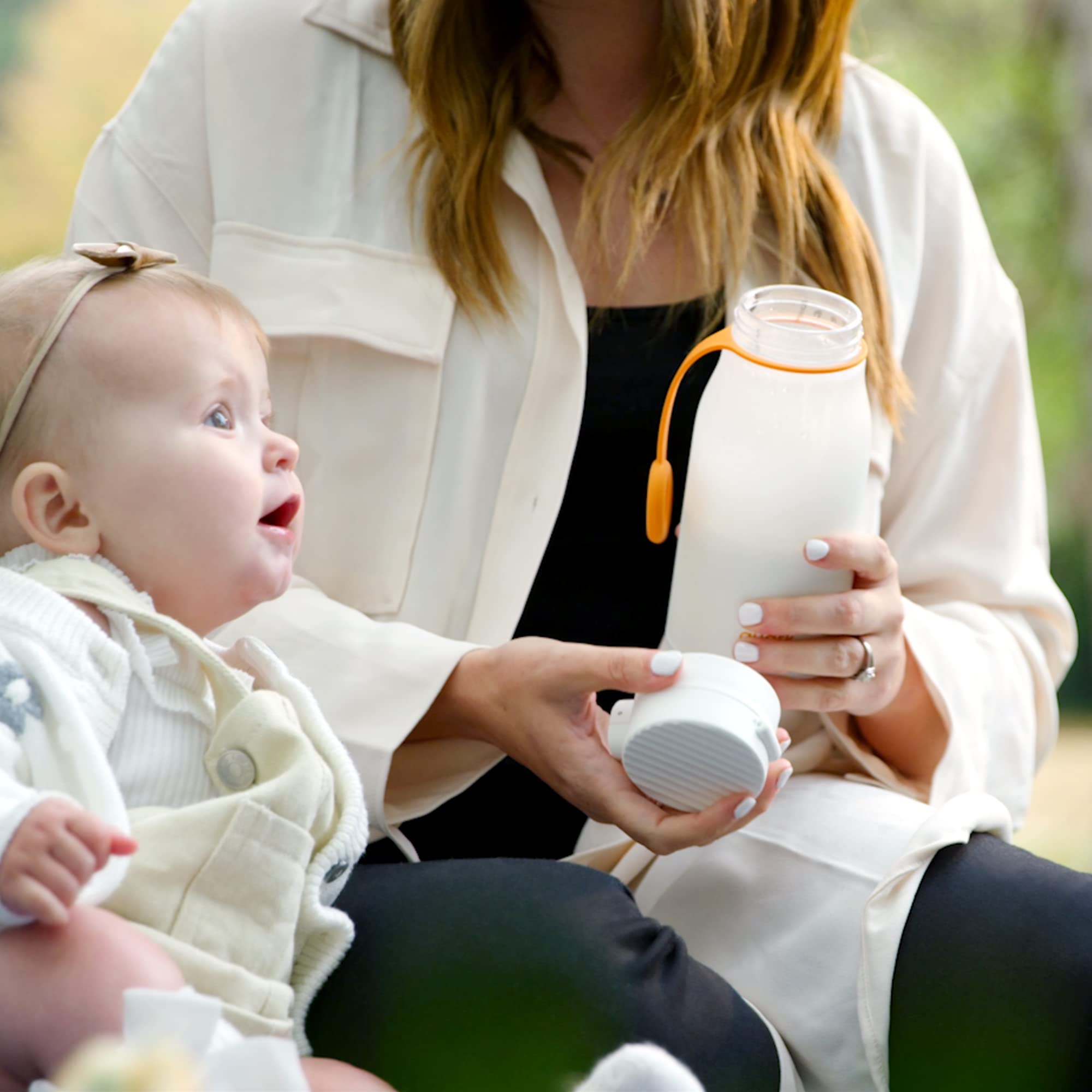 Quark BuubiBottle Portable USB Milk Warmer for Baby - Rechargeable Bottle Warmer for Breastmilk, Formula & Water with LED Display & Precise Temperature Control up to 122°F - Perfect for Travel, Home & On-the-Go Feeding