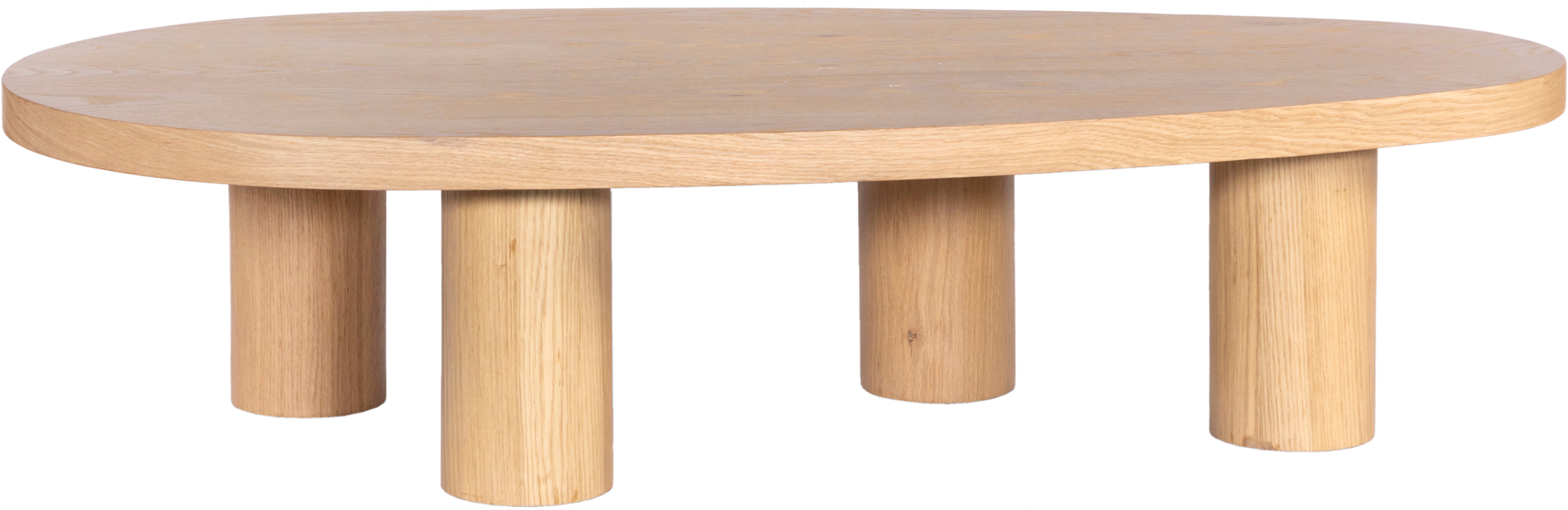 Beekman Solid Oak Coffee Table - Modern Farmhouse Style Living Room Center Table for Home Decor